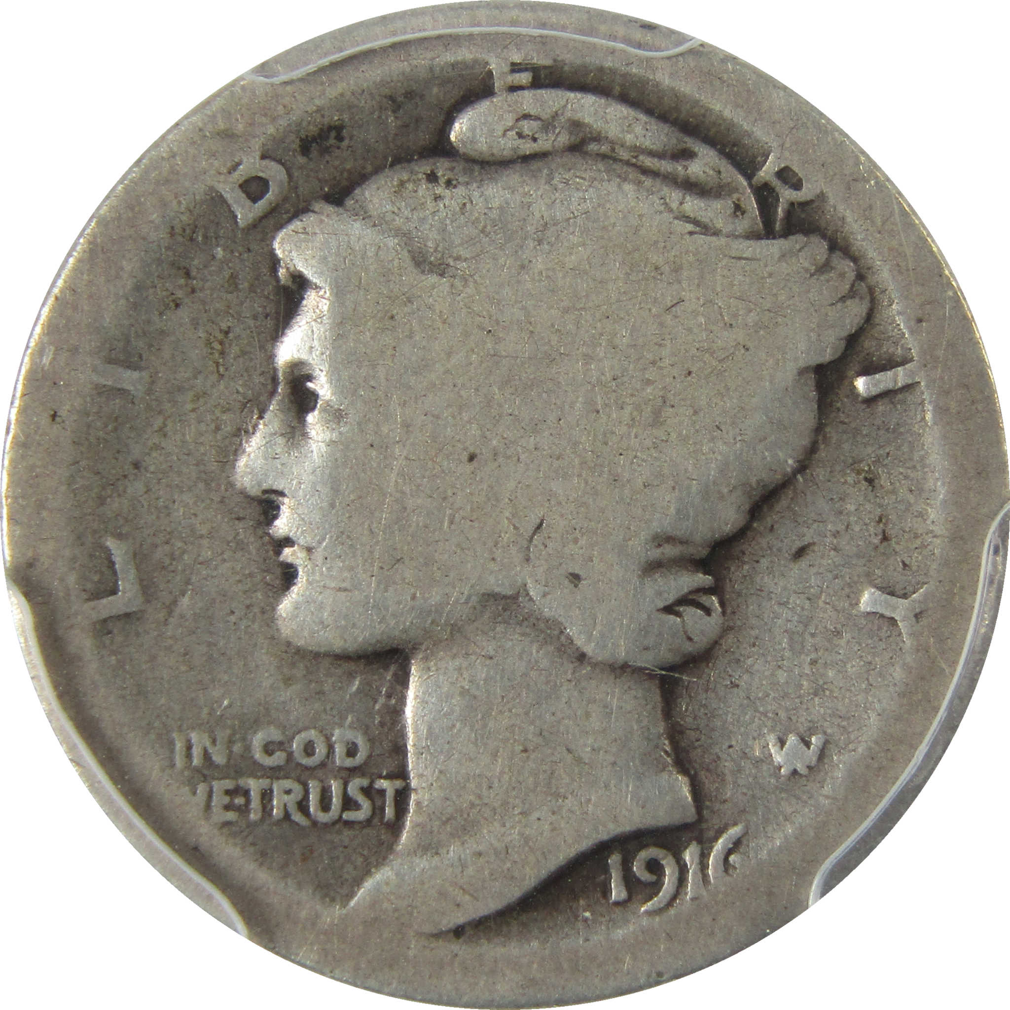 1916 D Mercury Silver Dime AG 3 PCGS 10c Coin Collectible SKU:CP1601