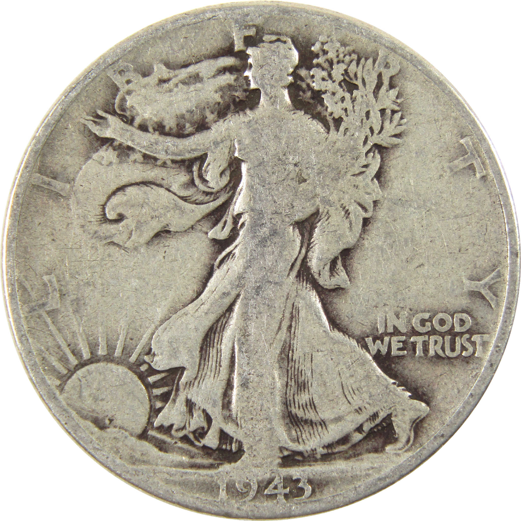 1943 Liberty Walking Half Dollar G Good Silver 50c Coin