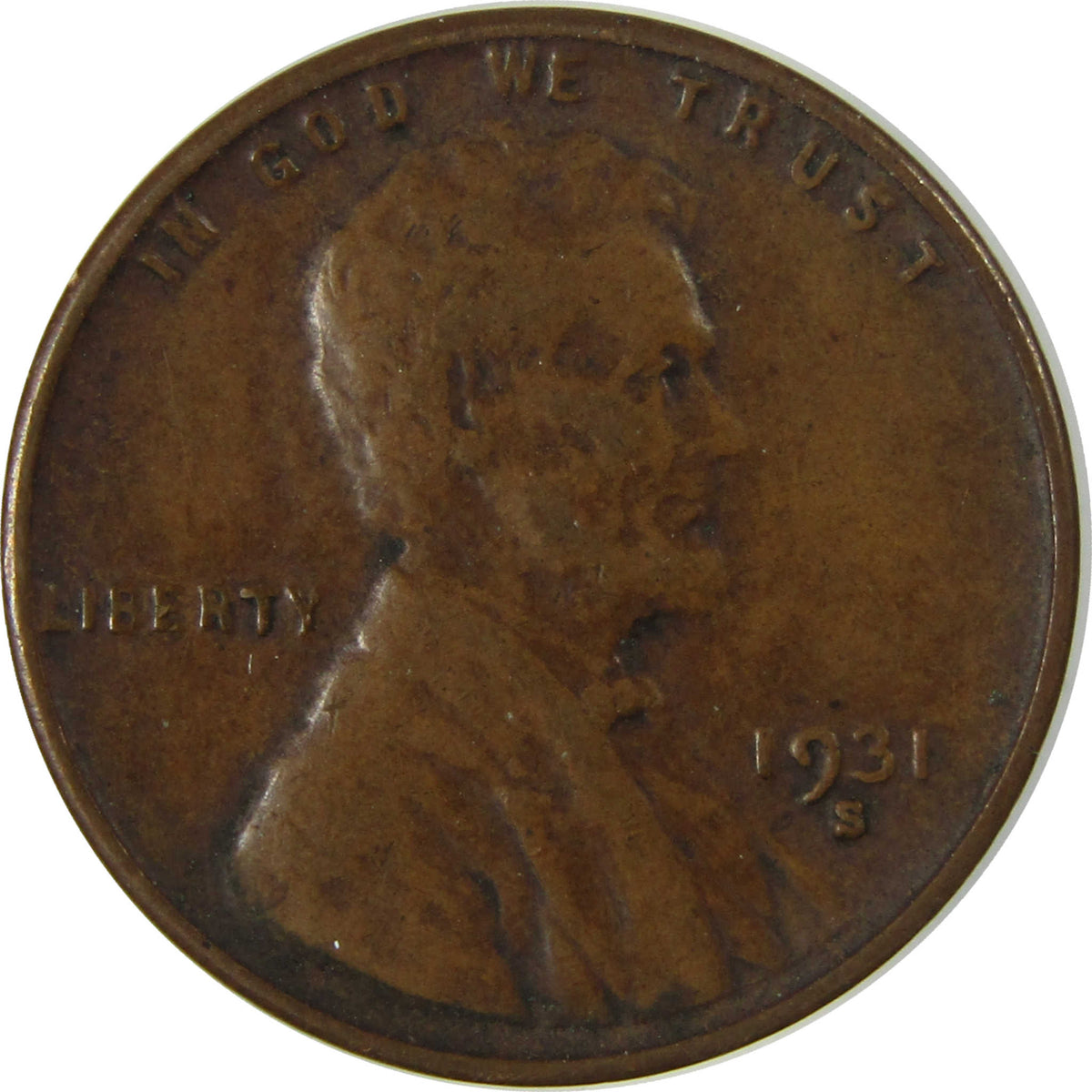 1931 S Lincoln Wheat Cent F Fine Penny 1c Coin Collectible SKU:I28249