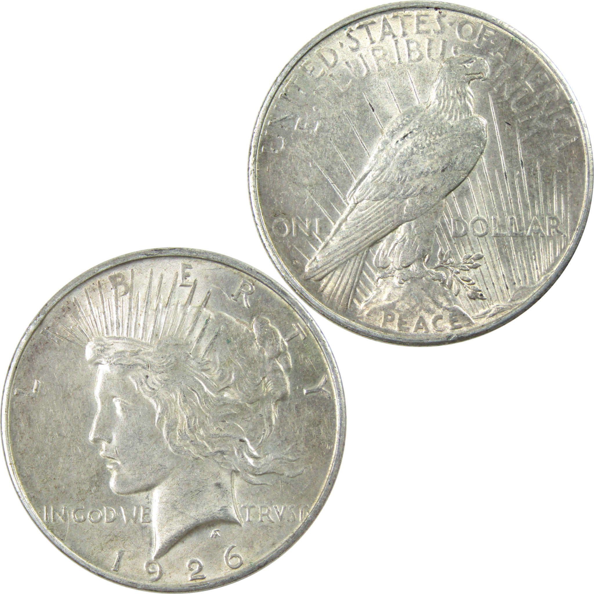 1926 D Peace Dollar AU About Uncirculated Silver $1 Coin SKU:I13757