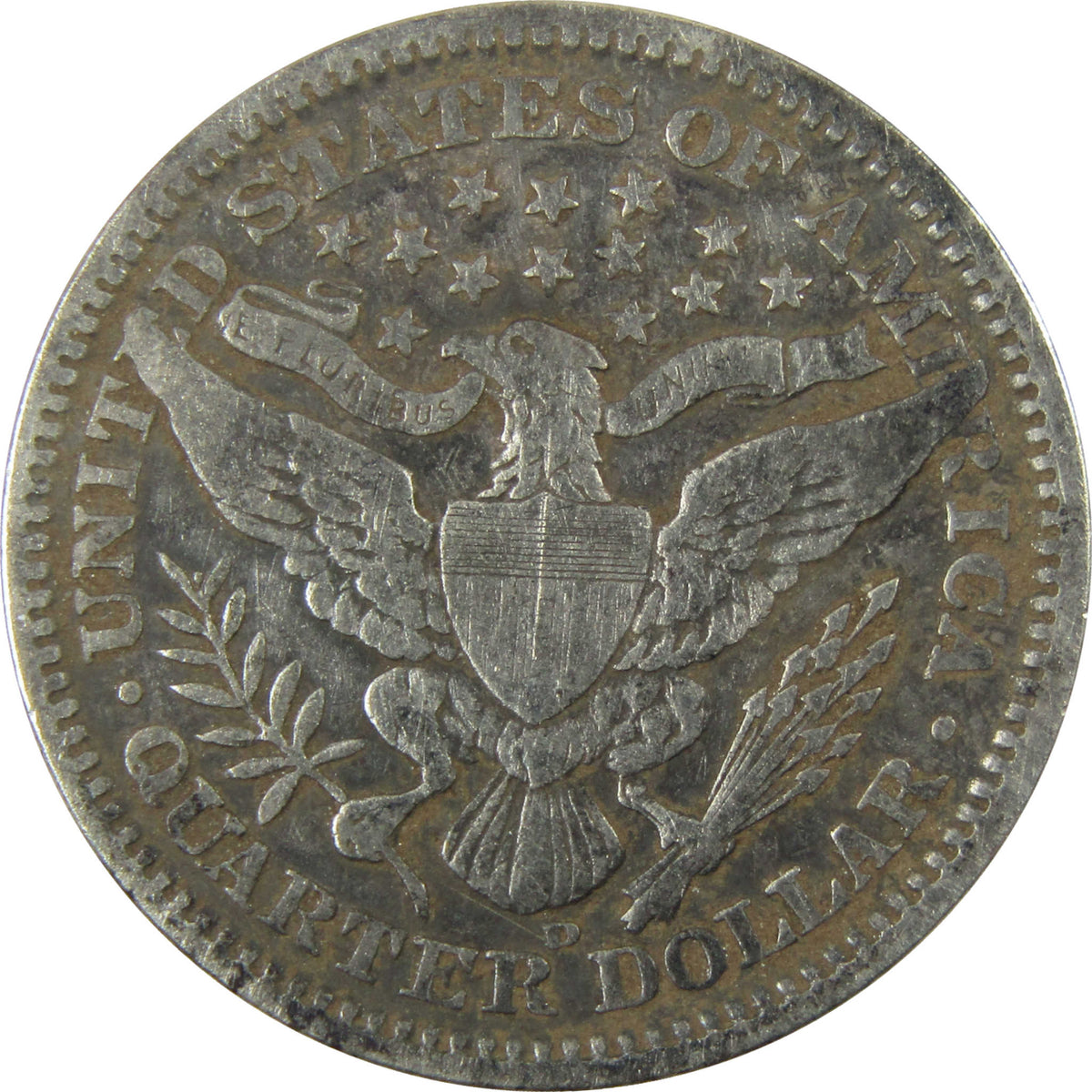 1909 D Barber Silver Quarter VF Very Fine Details 25c Coin SKU:I28518