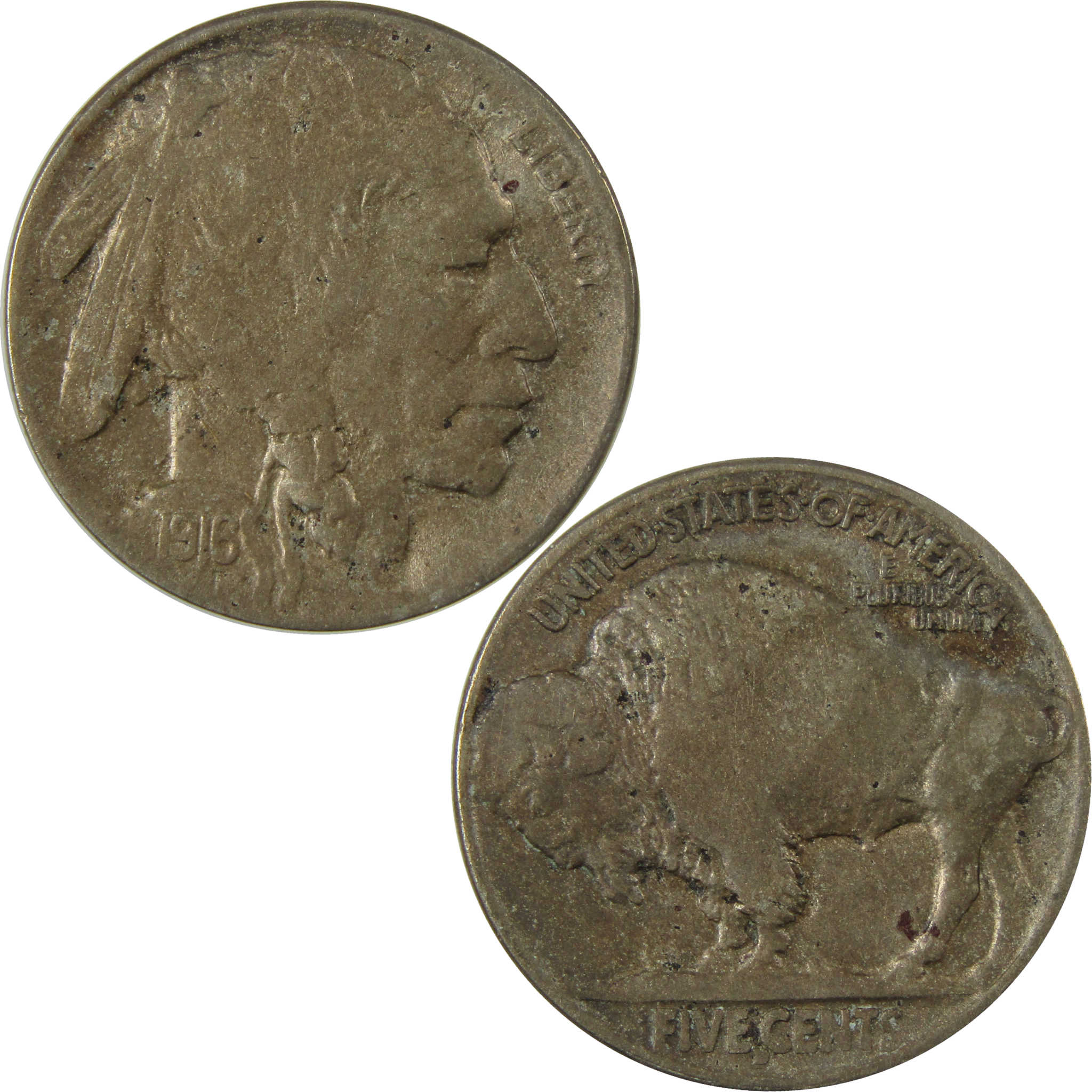 1916 D Indian Head Buffalo Nickel XF EF Extremely Fine Coin SKU:I28245