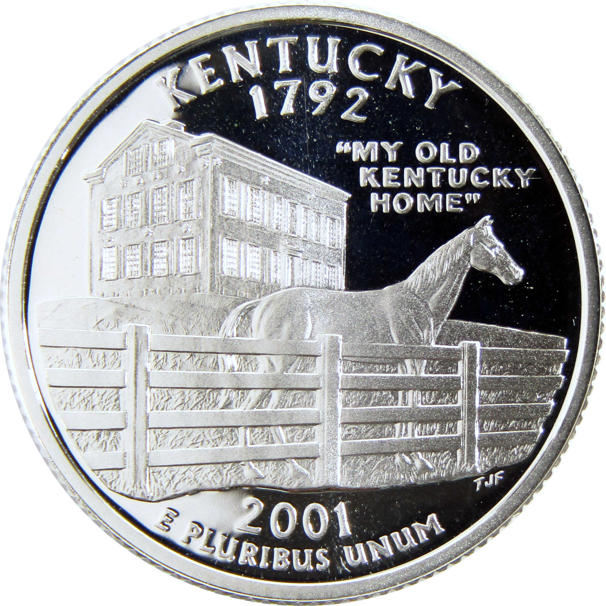 2001 S Kentucky State Quarter Silver 25c Proof Coin