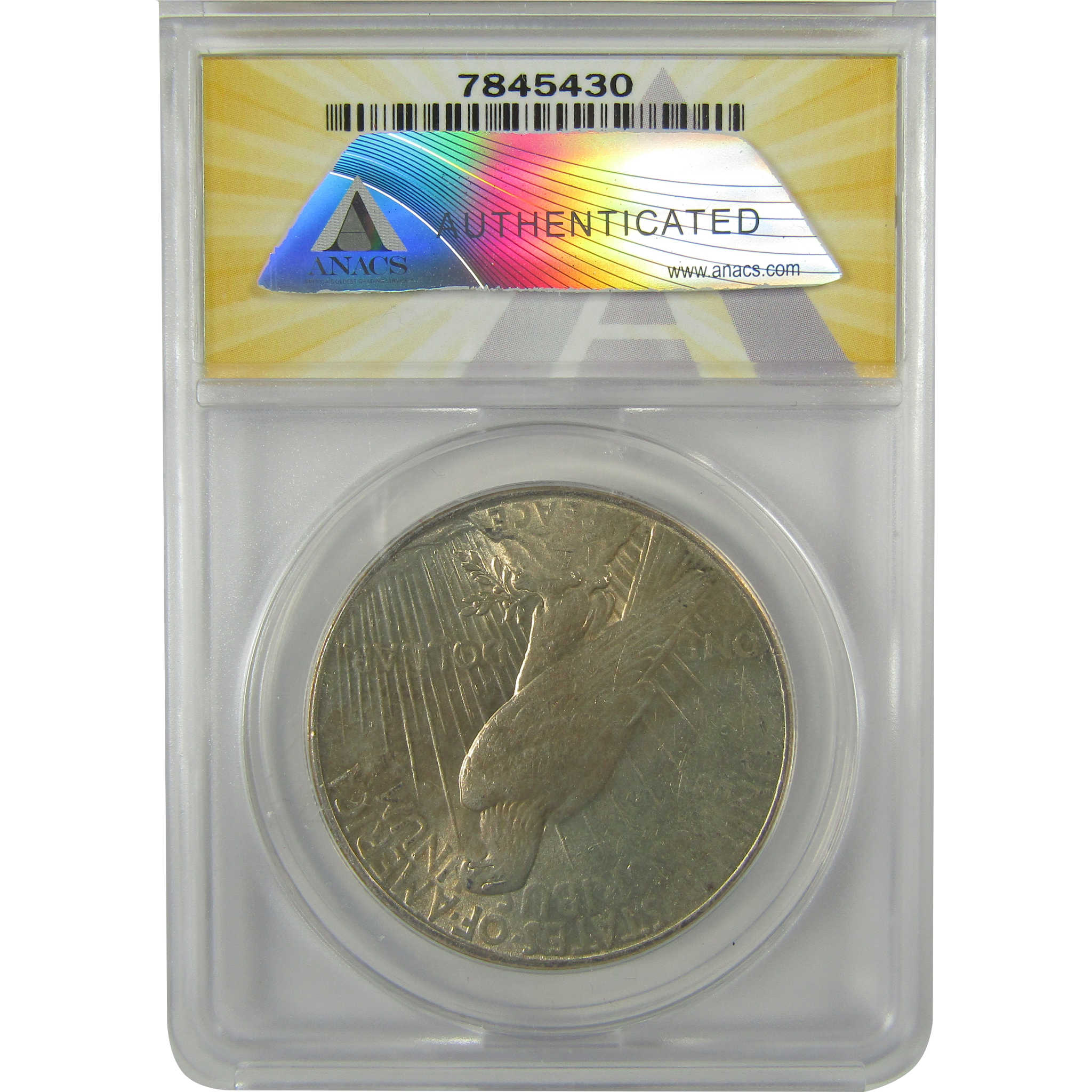 1935 Peace Dollar AU 55 Details ANACS Silver $1 Coin SKU:I21611