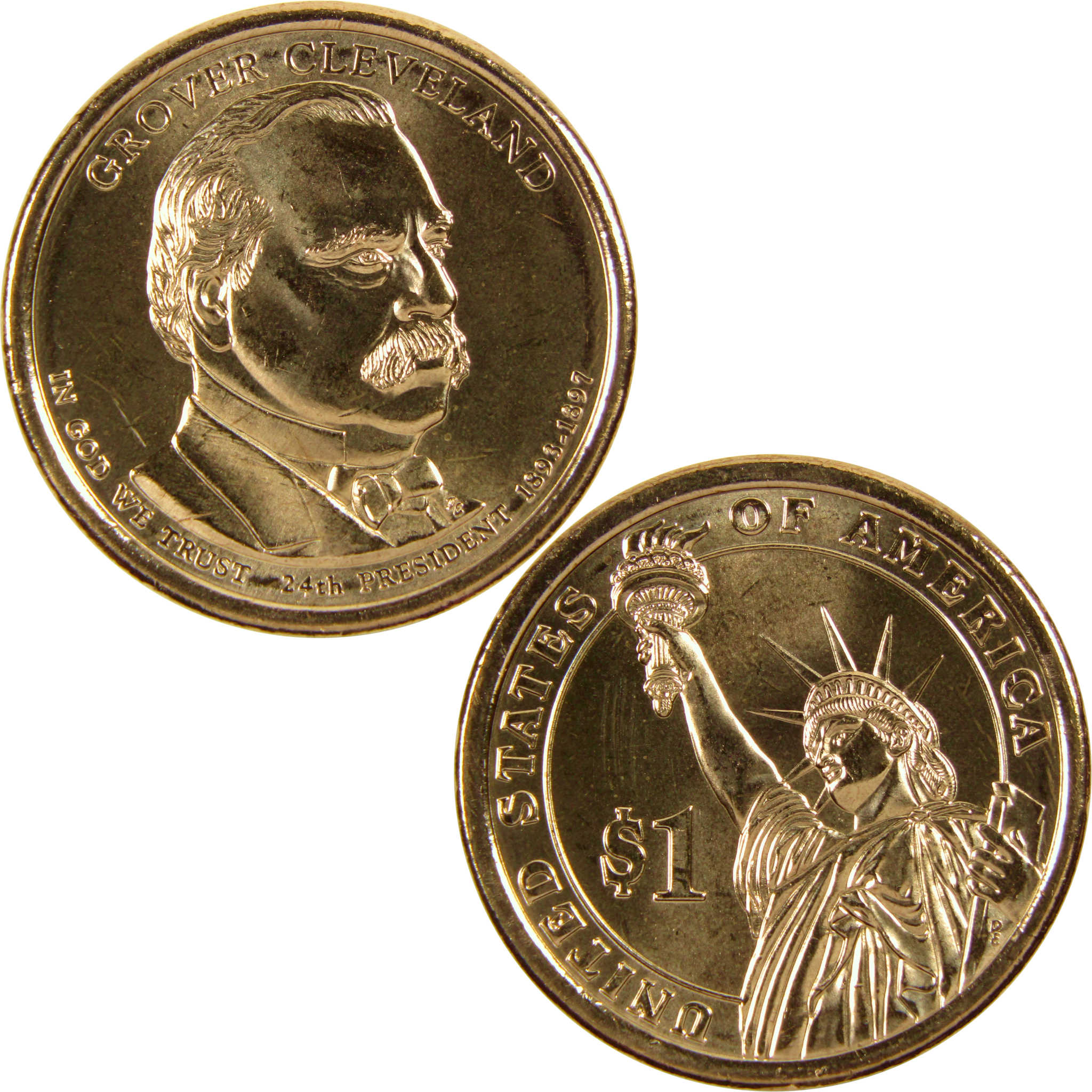 2012 D Grover Cleveland 2nd Term Presidential Dollar Uncirculated Coin