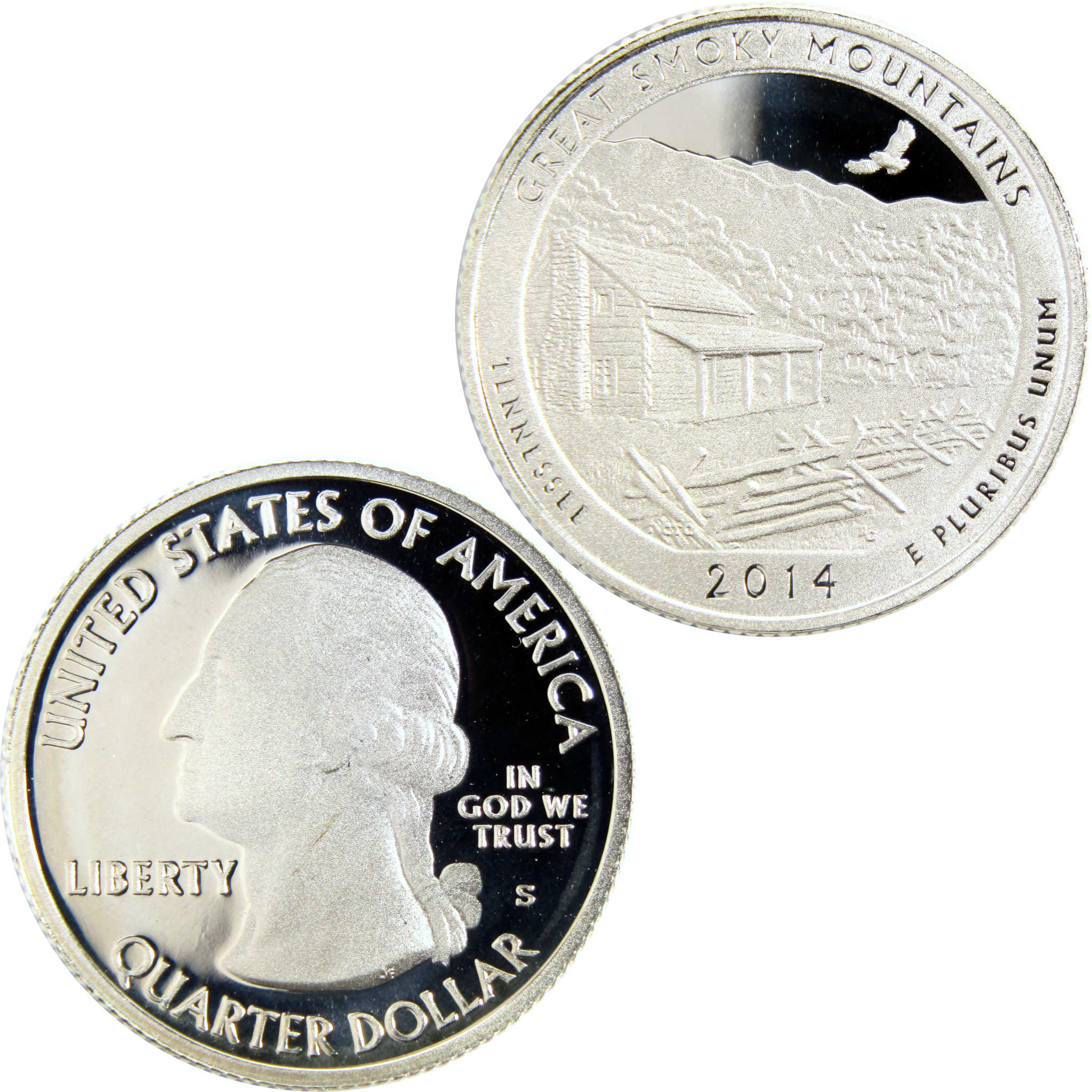 2014 S Great Smoky Mountains National Park Quarter Silver 25c Proof