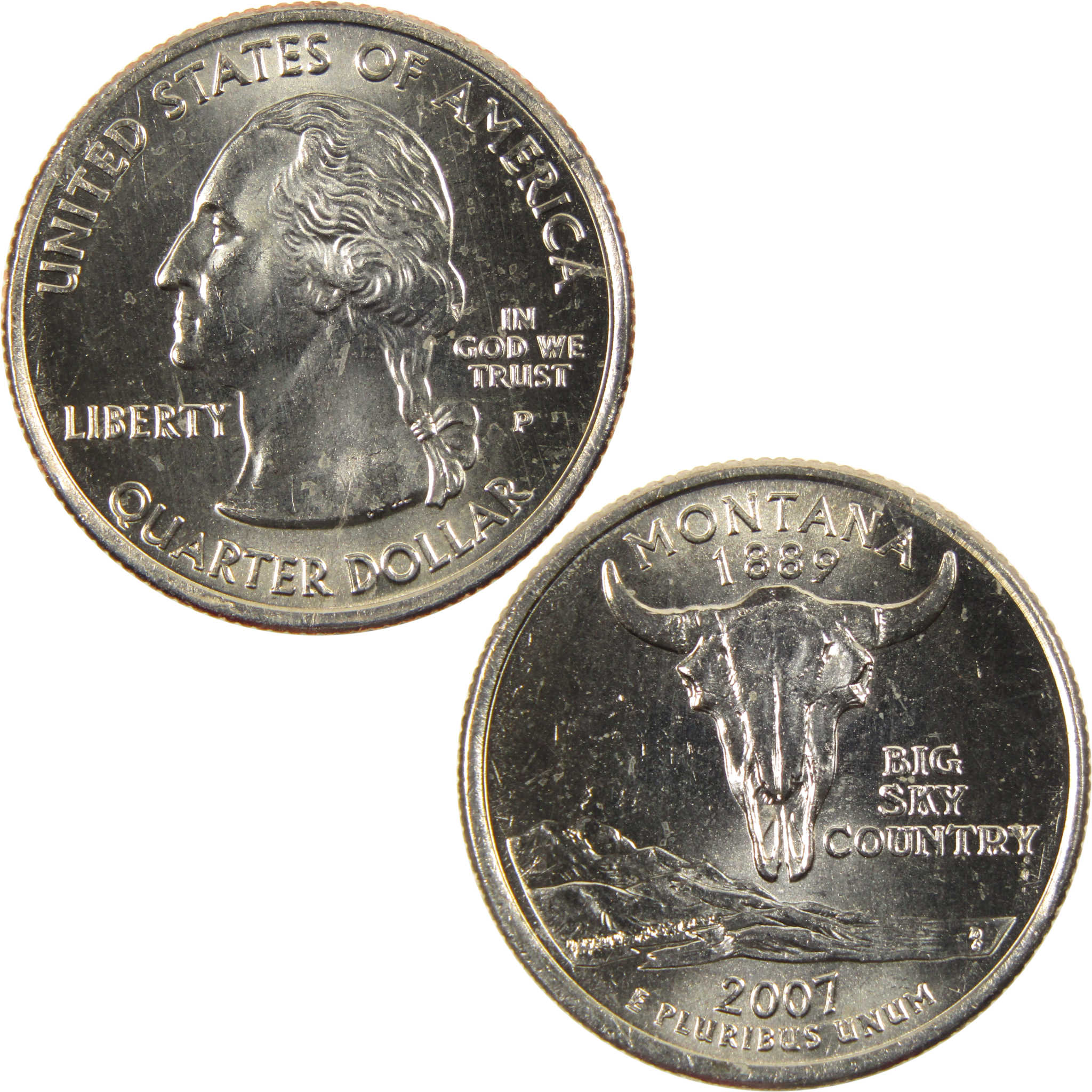 2007 P Montana State Quarter BU Uncirculated Clad 25c Coin