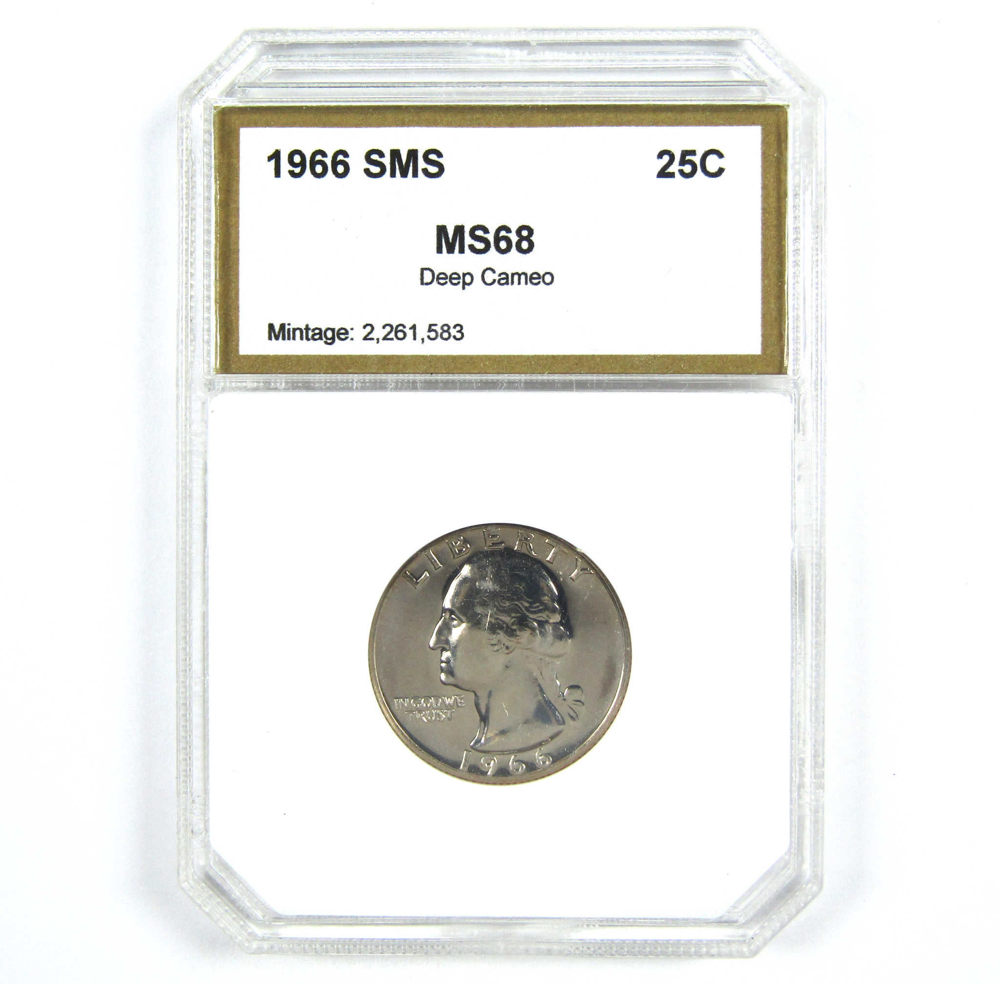 1966 SMS Washington Quarter Choice Proof DCAM 25c SKU:CPC7554