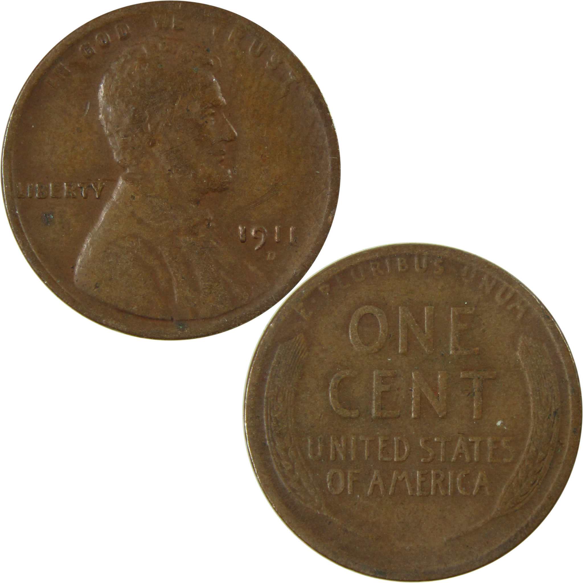 1911 D Lincoln Wheat Cent VF Very Fine Details Penny SKU:I26359