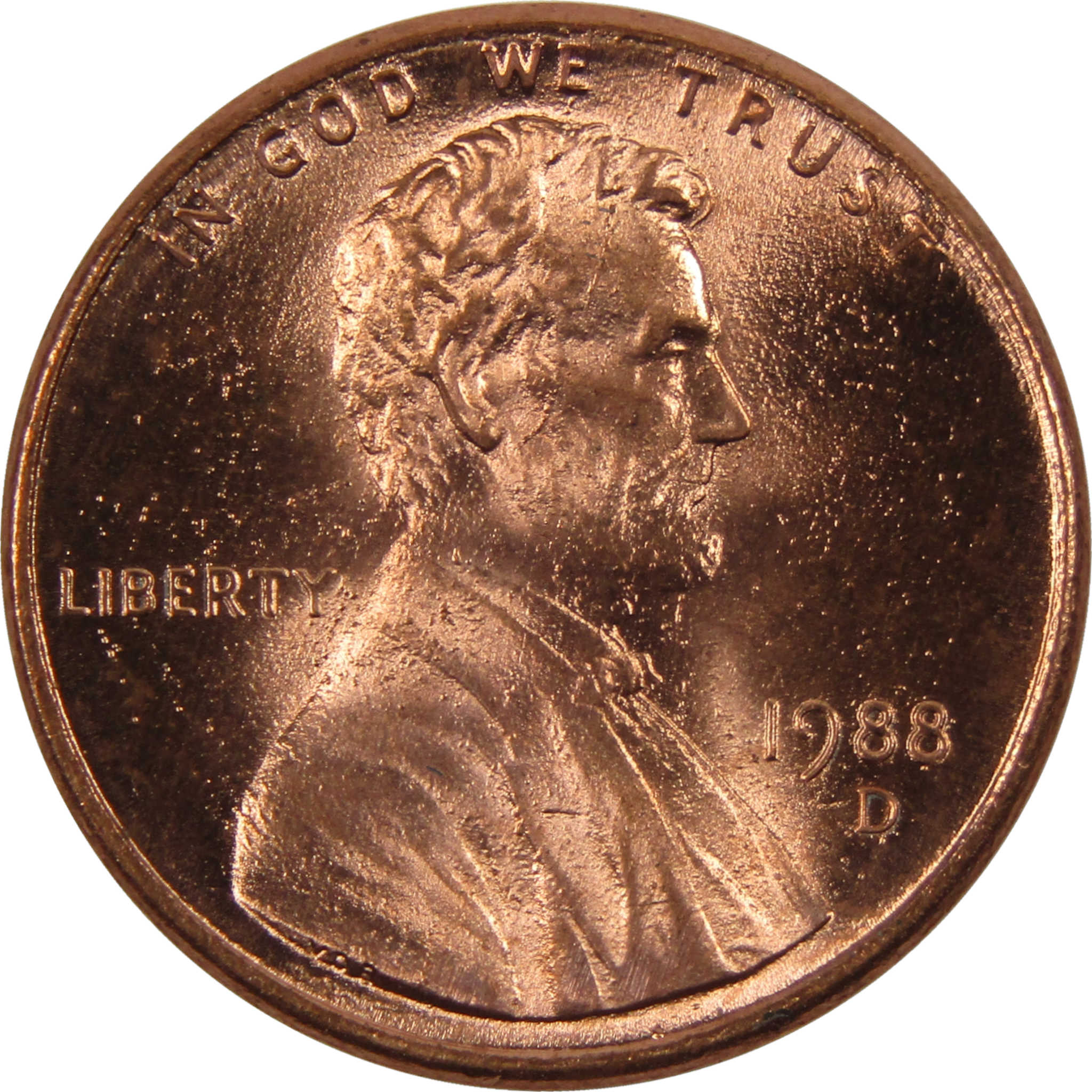 1988 D Lincoln Memorial Cent BU Uncirculated Penny 1c Coin