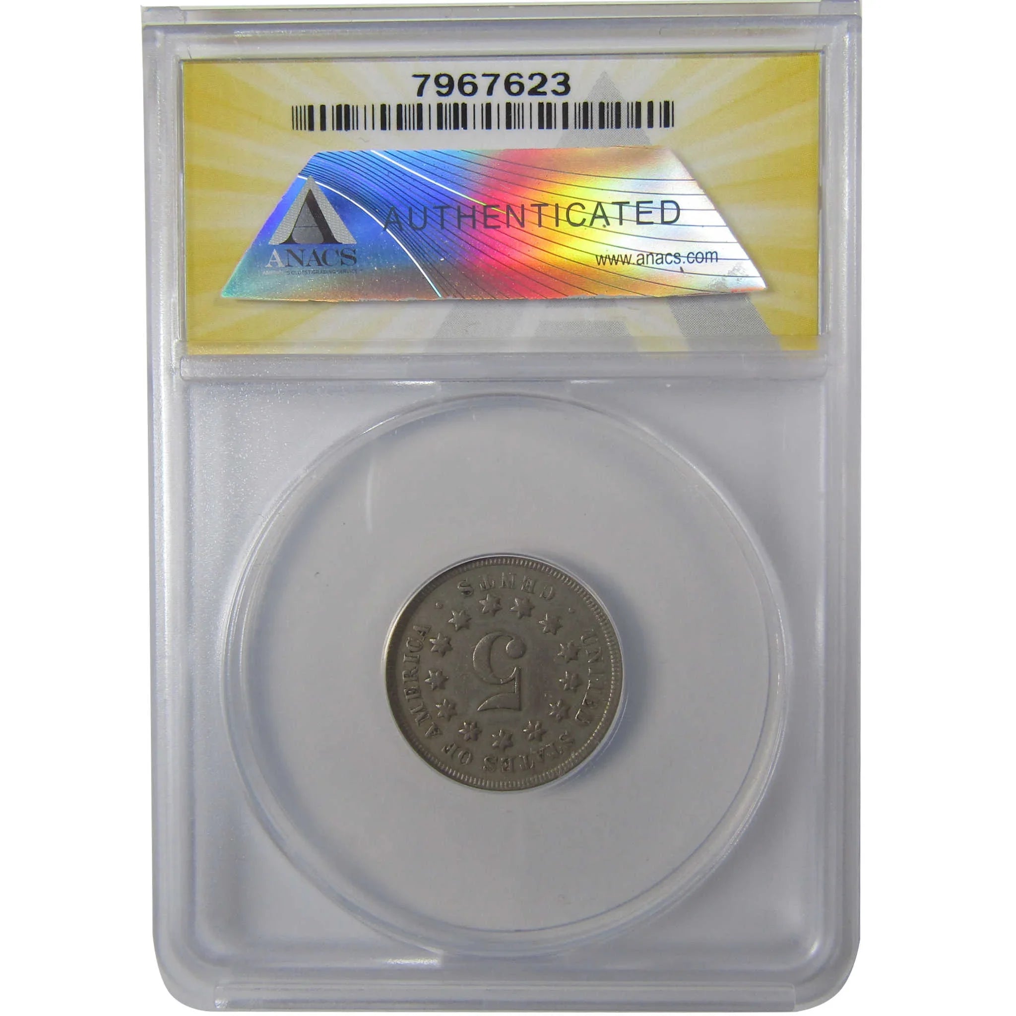 1868 Shield Nickel EF 40 Details ANACS 5c Coin SKU:I24470