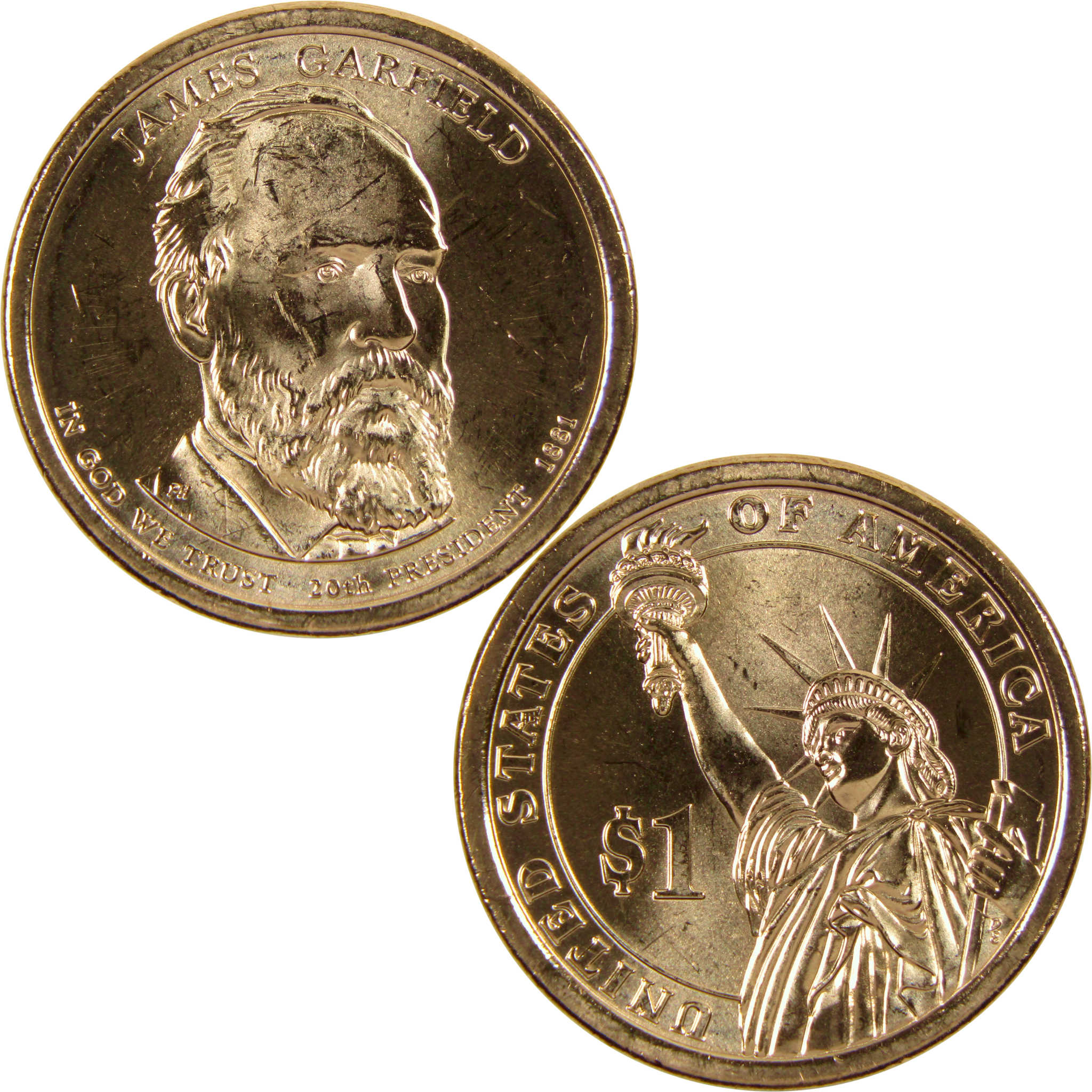 2011 D James A Garfield Presidential Dollar BU Uncirculated $1 Coin
