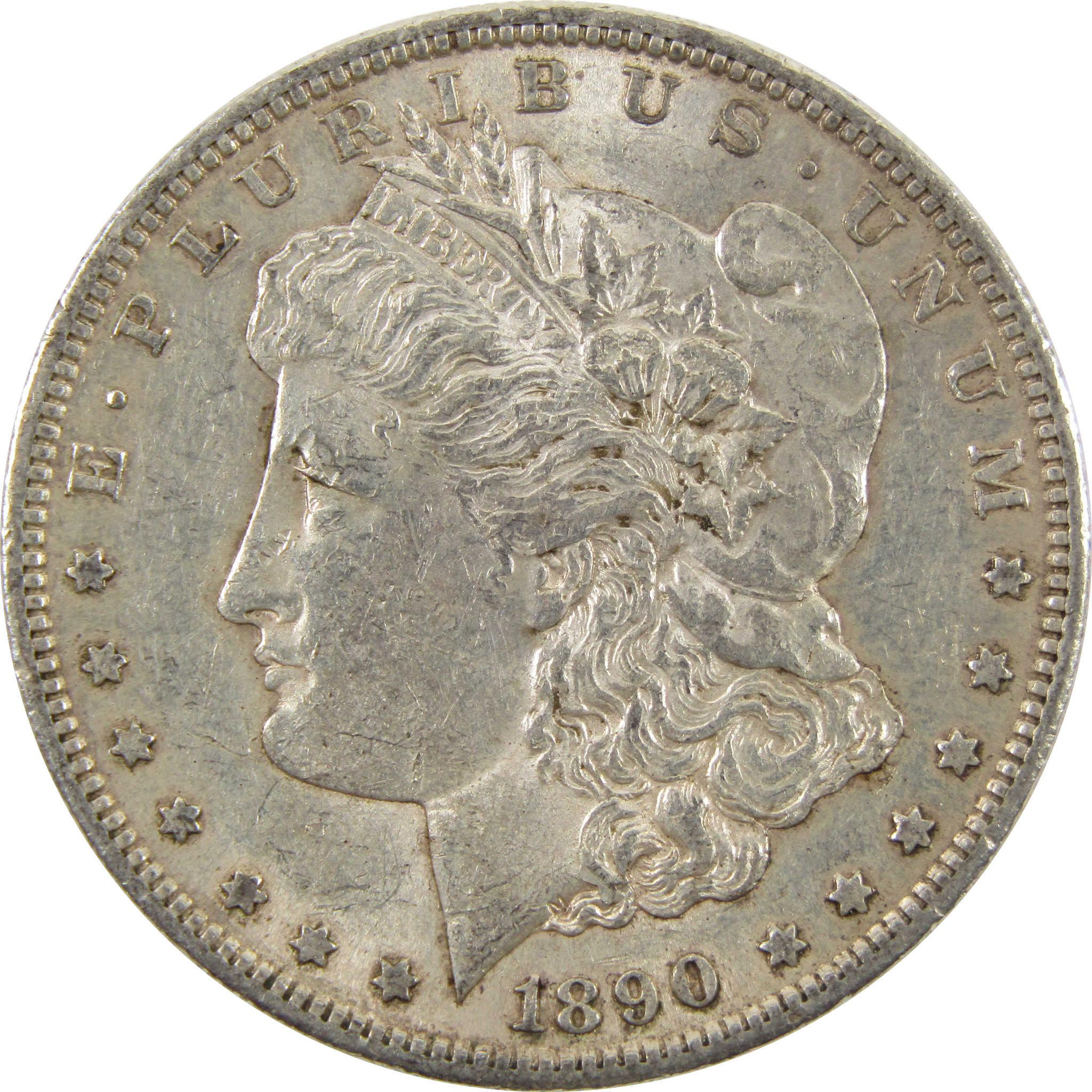 1890 S Morgan Dollar AU About Uncirculated 90% Silver $1 SKU:I10623 - Morgan coin - Morgan silver dollar - Morgan silver dollar for sale - Profile Coins &amp; Collectibles