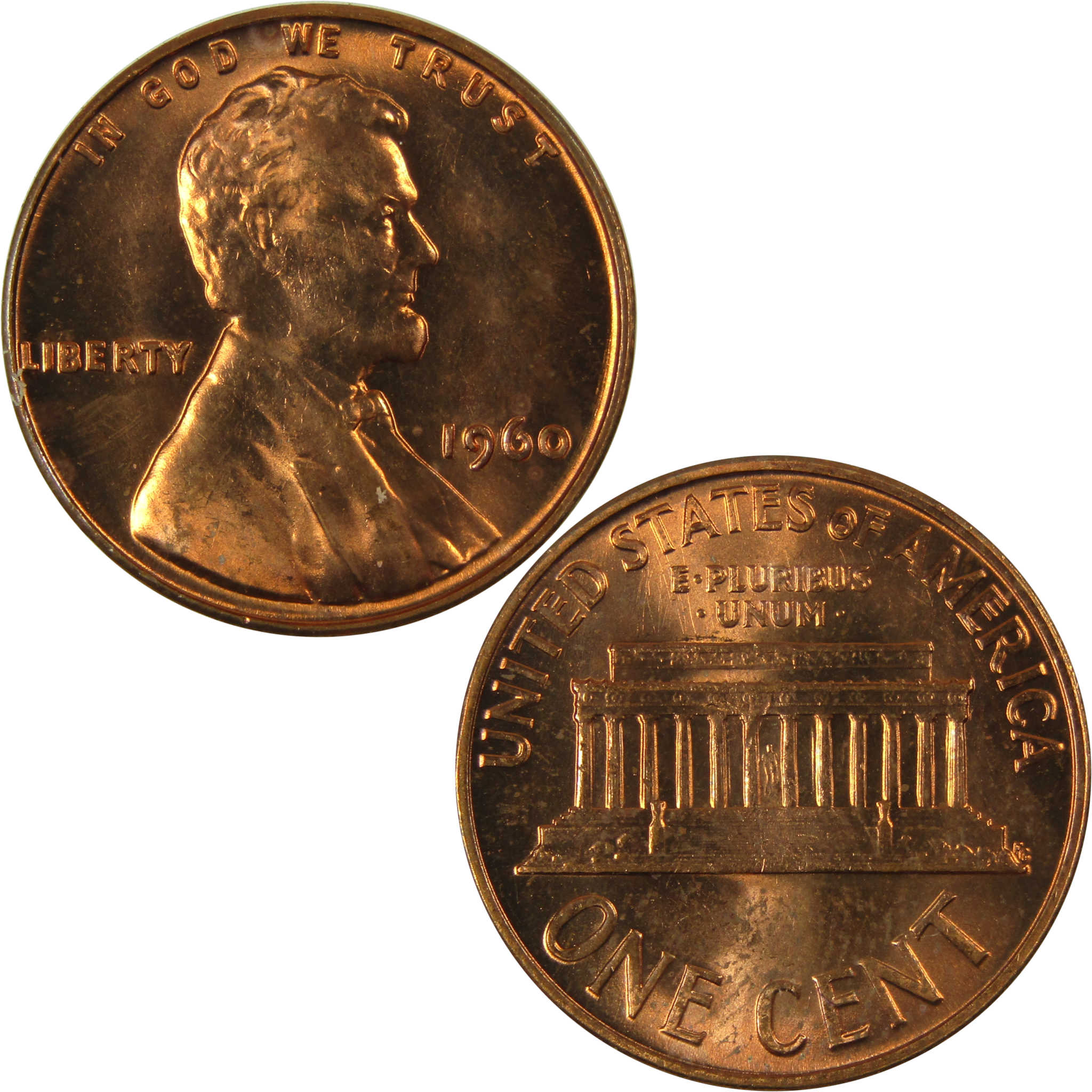 1960 Small Date Lincoln Memorial 1c Uncirculated Mint State SKU:I26592