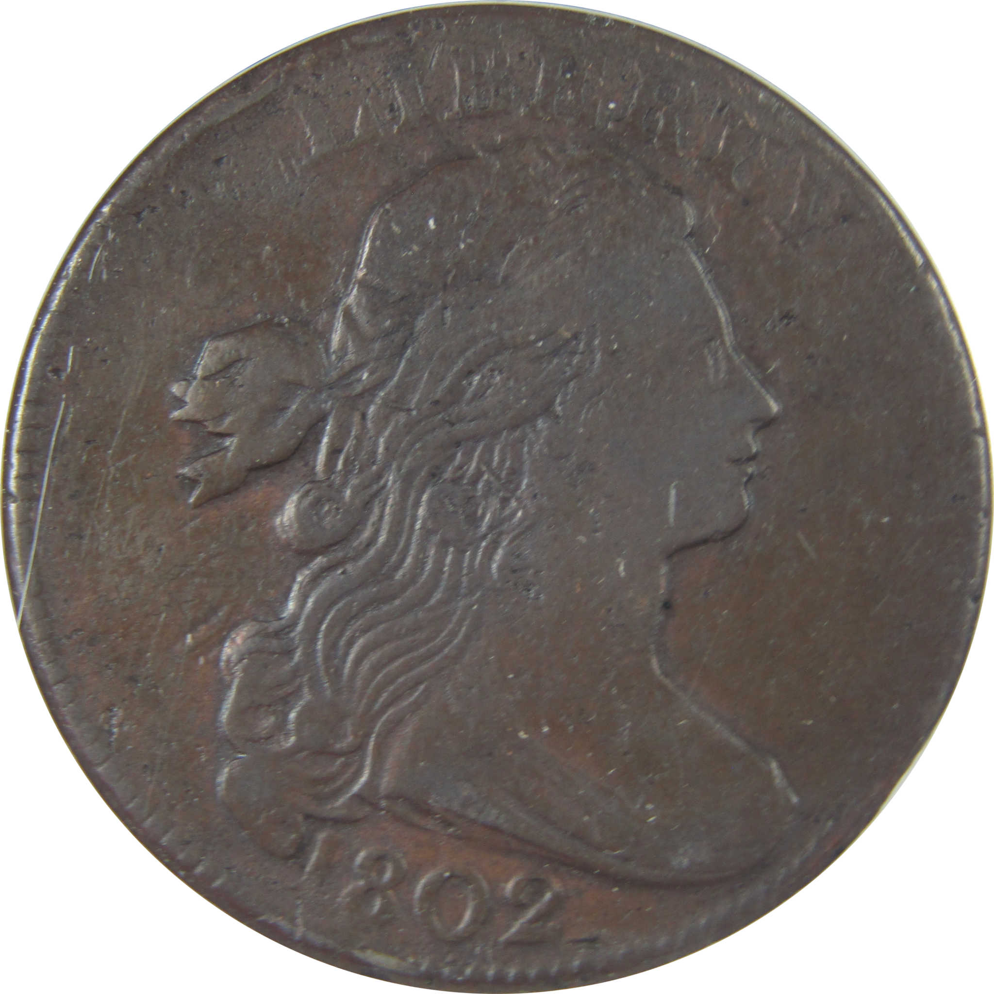 1802 Draped Bust Large Cent VF 20 Details ANACS SKU:CPC1193