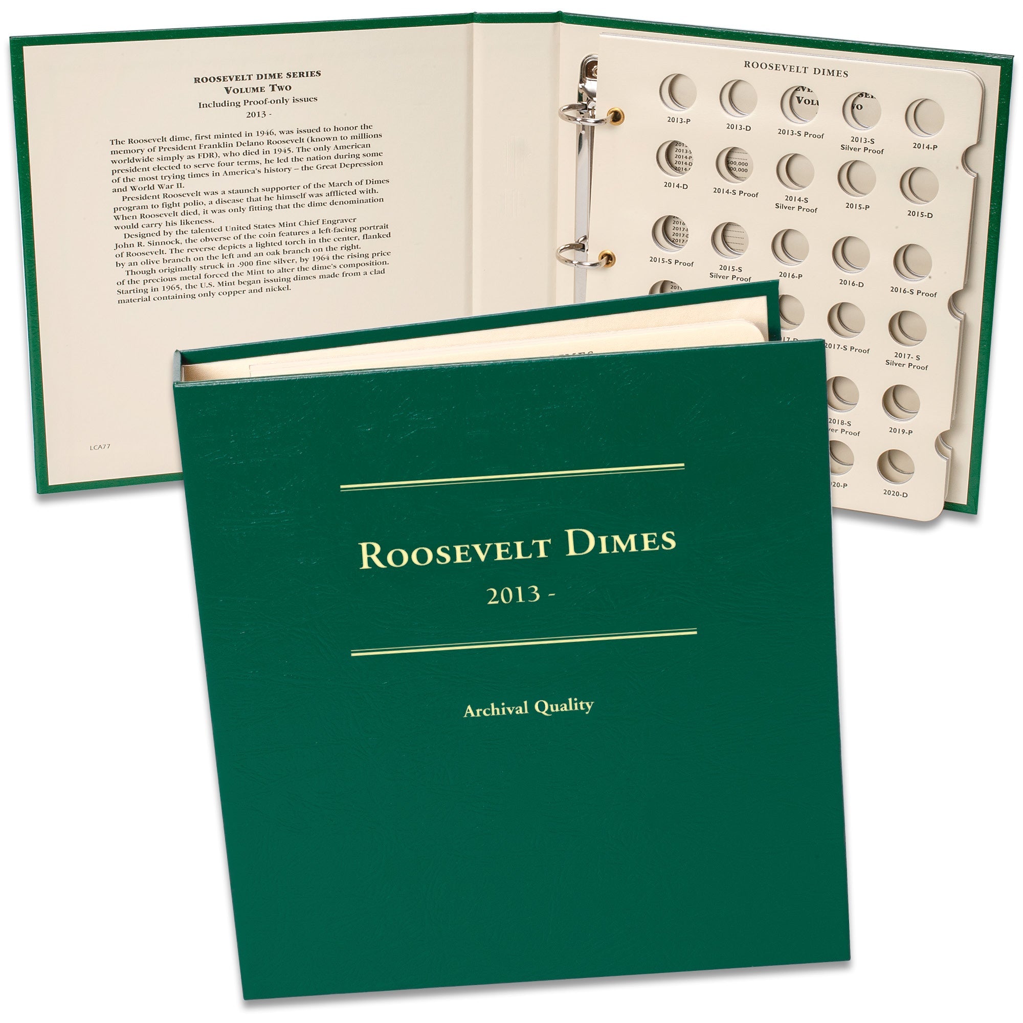2013-Date Roosevelt Dime Coin Album Littleton Coin Company