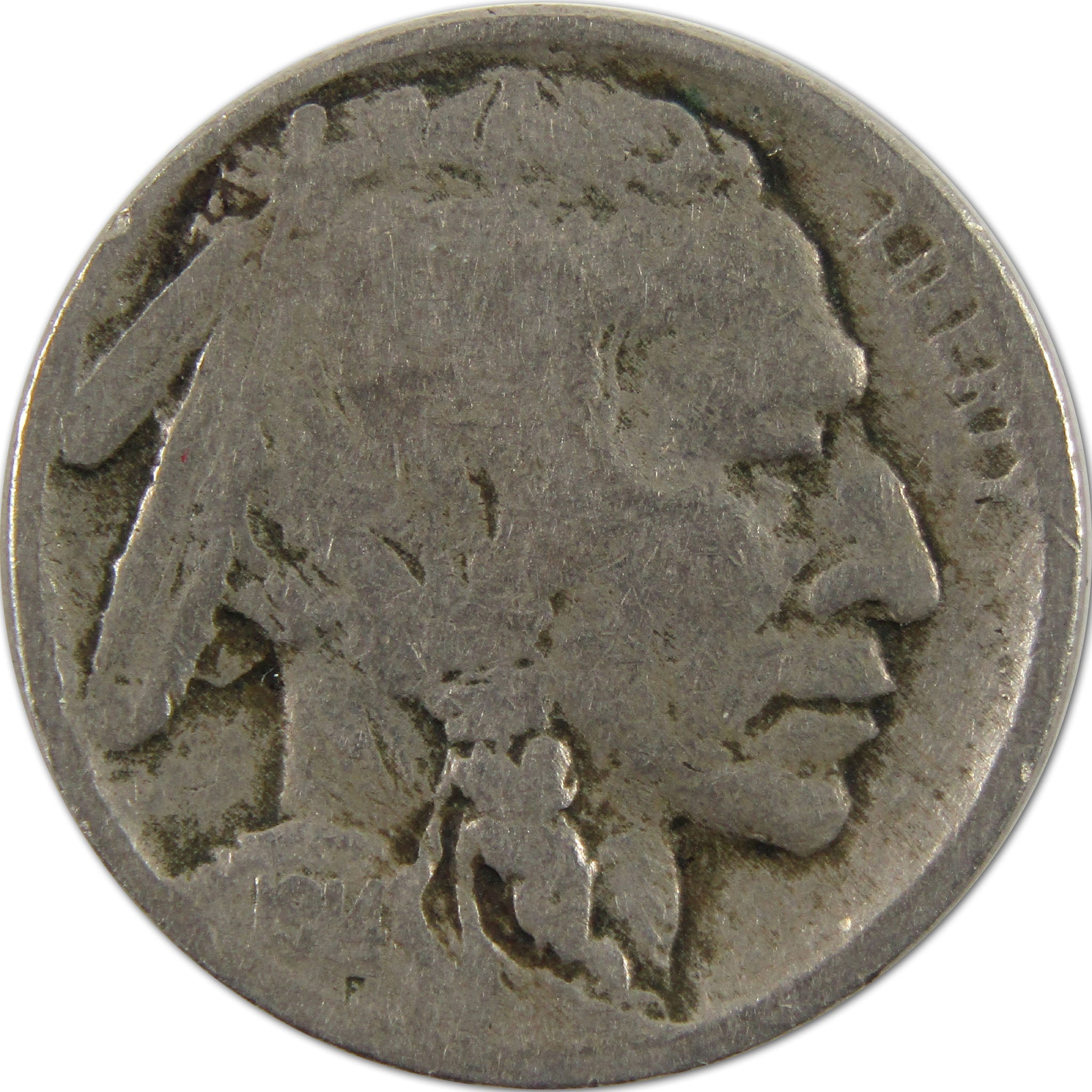 1914 Indian Head Buffalo Nickel VG Very Good 5c Coin SKU:I10350