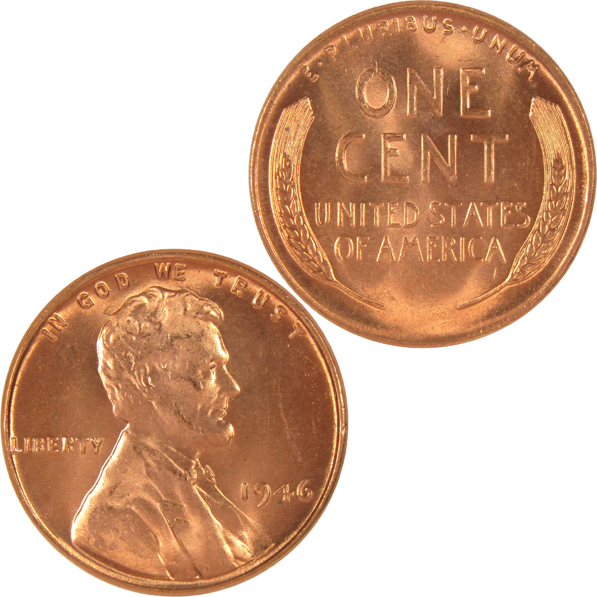 1946 Lincoln Wheat Cent BU Uncirculated Penny 1c Coin