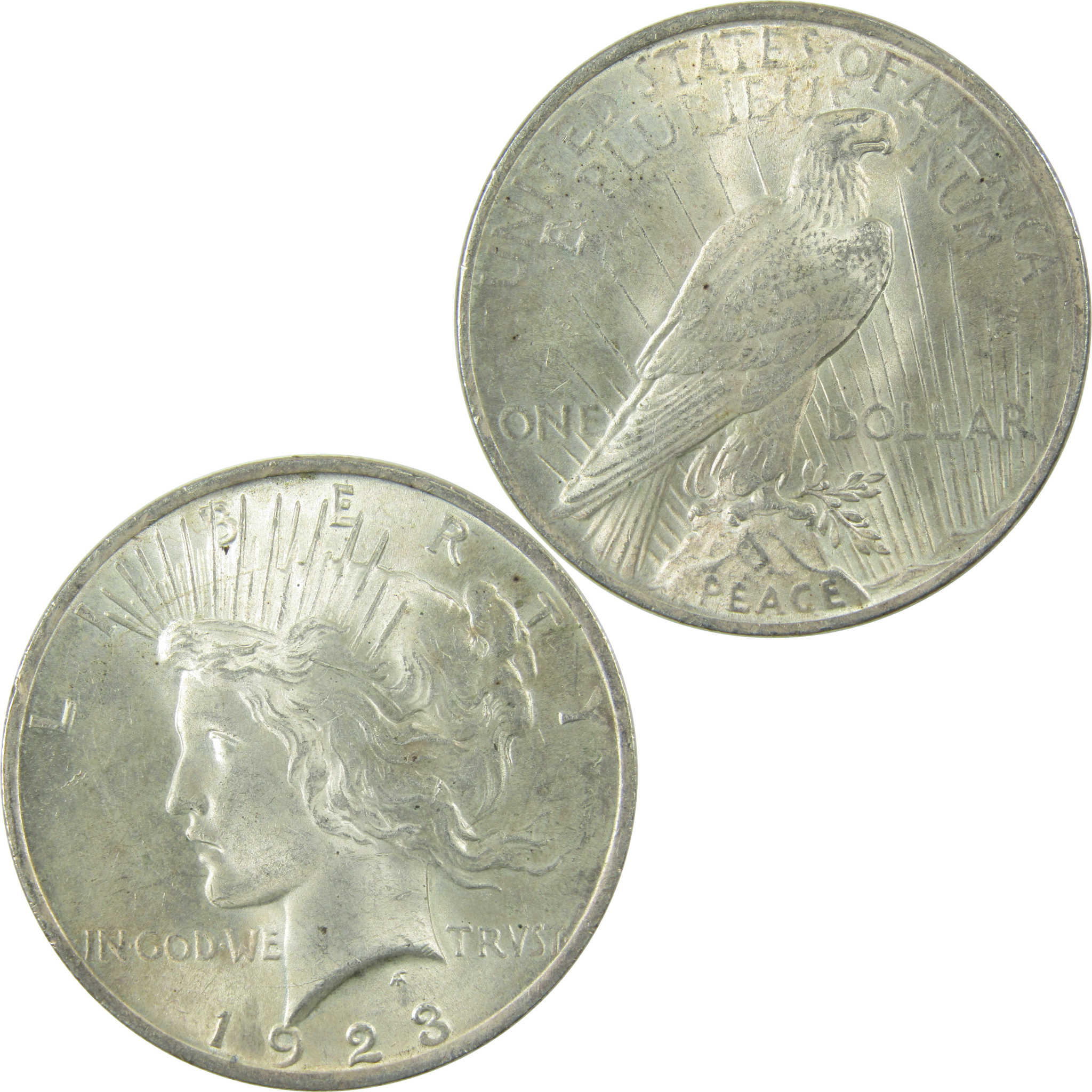 1923 Peace Silver Dollar Borderline Uncirculated $1 Coin SKU:I26046
