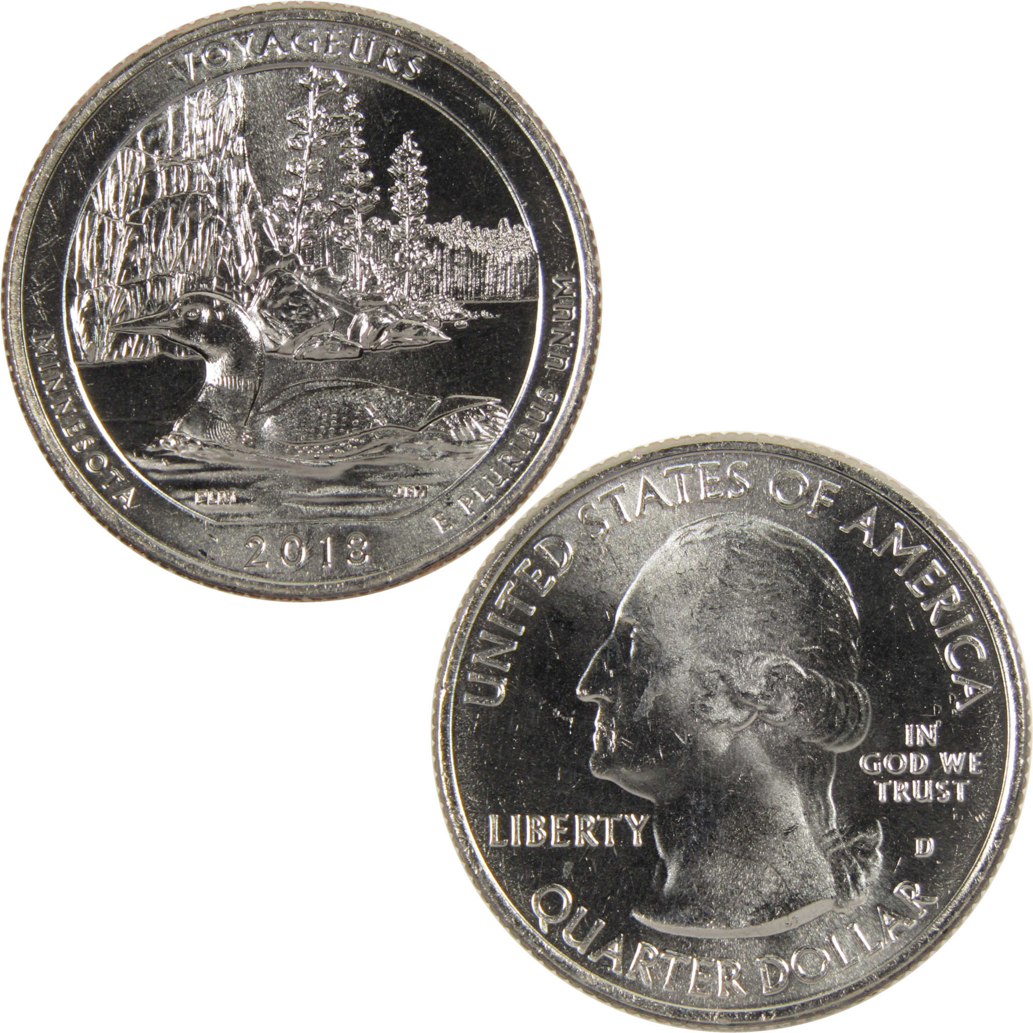 2018 D Voyageurs NP National Park Quarter BU Uncirculated Clad Coin