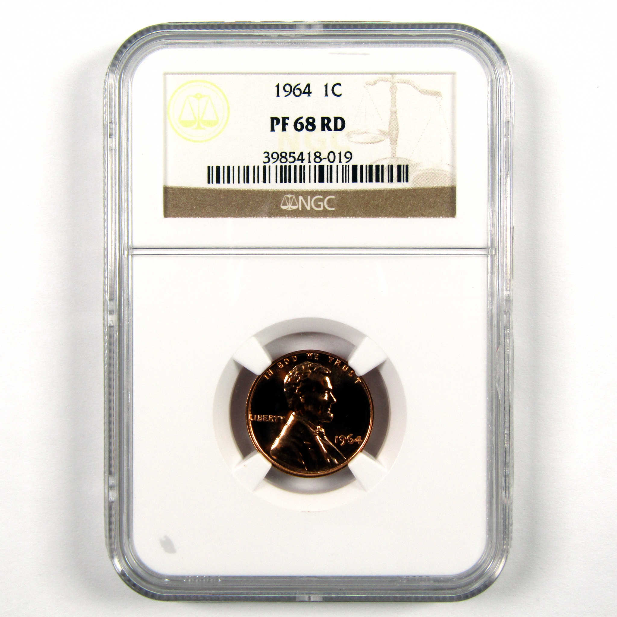 1964 Lincoln Memorial Cent PF 68 RD NGC Penny 1c Proof SKU:CPC6054