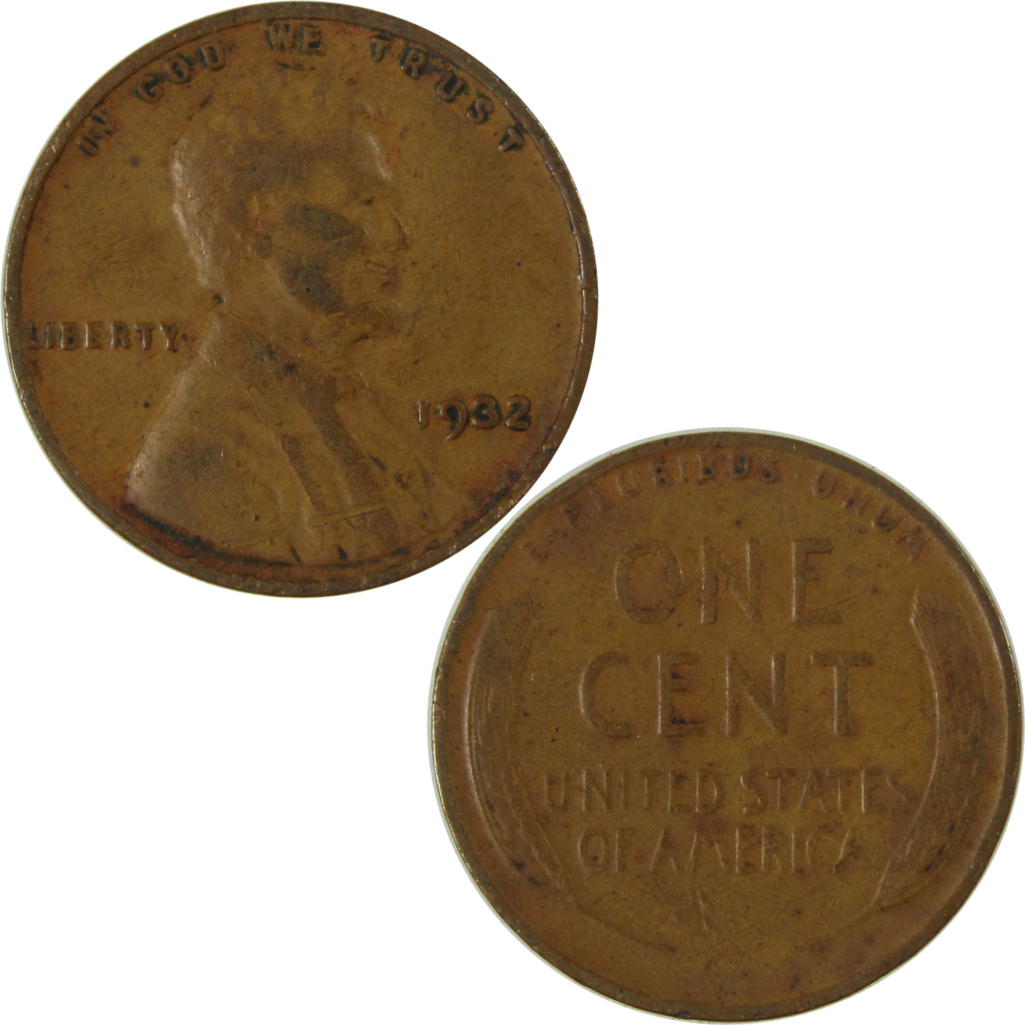 1932 Lincoln Wheat Cent F Fine Penny 1c Coin Collectible SKU:I26768