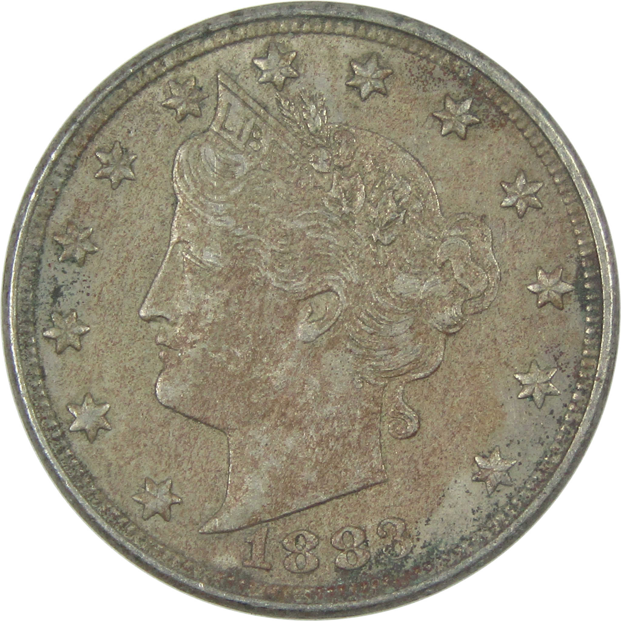 1883 No Cents Liberty Head V Nickel XF EF Extremely Fine 5c SKU:I15140