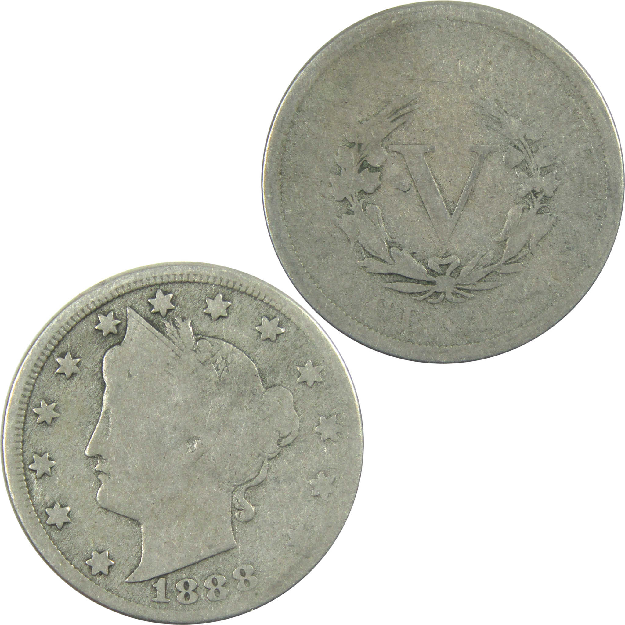 1888 Liberty Head V Nickel G Good 5c Coin SKU:I15301