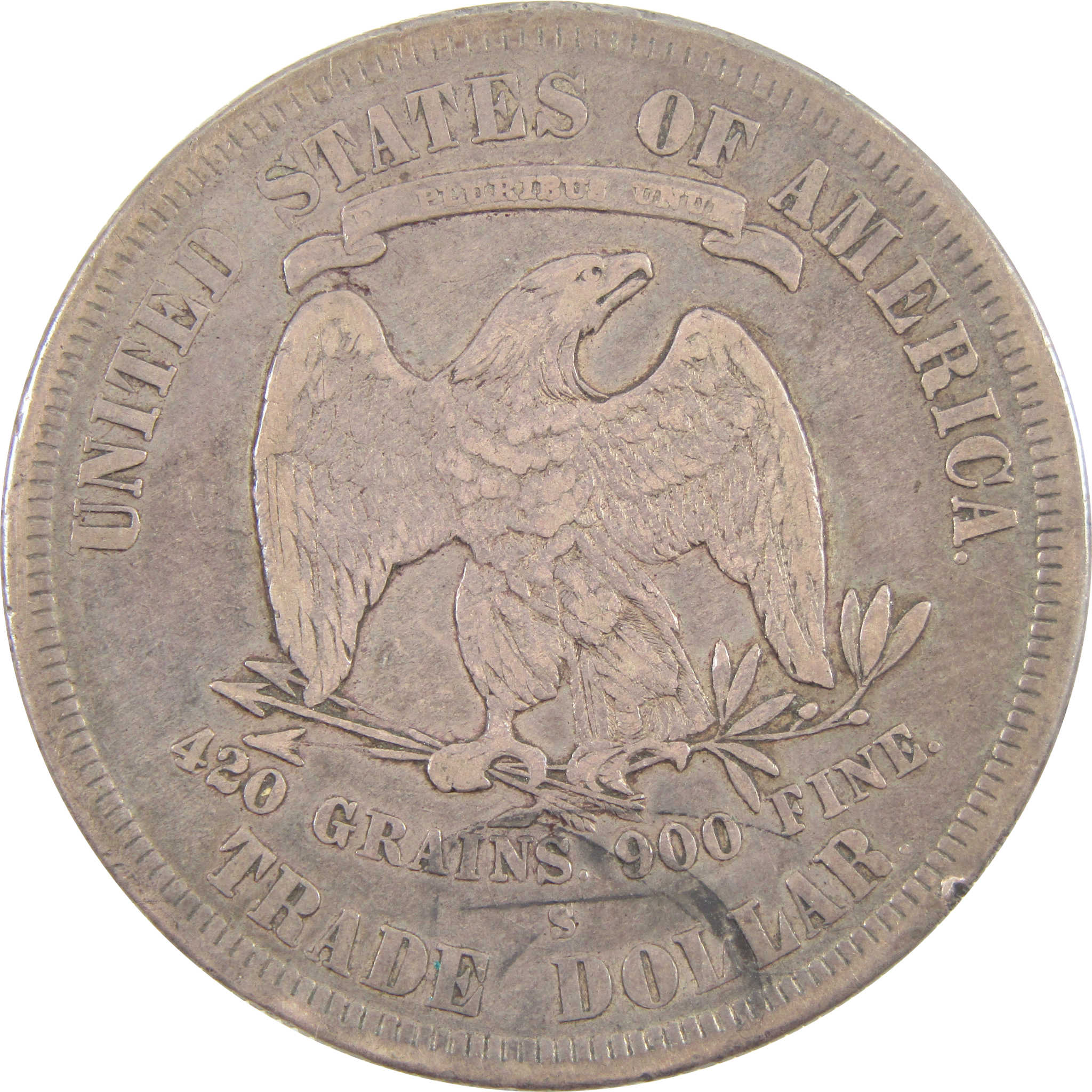 1877 Trade Dollar VF Very Fine 90% Silver $1 Coin SKU:CPC4964
