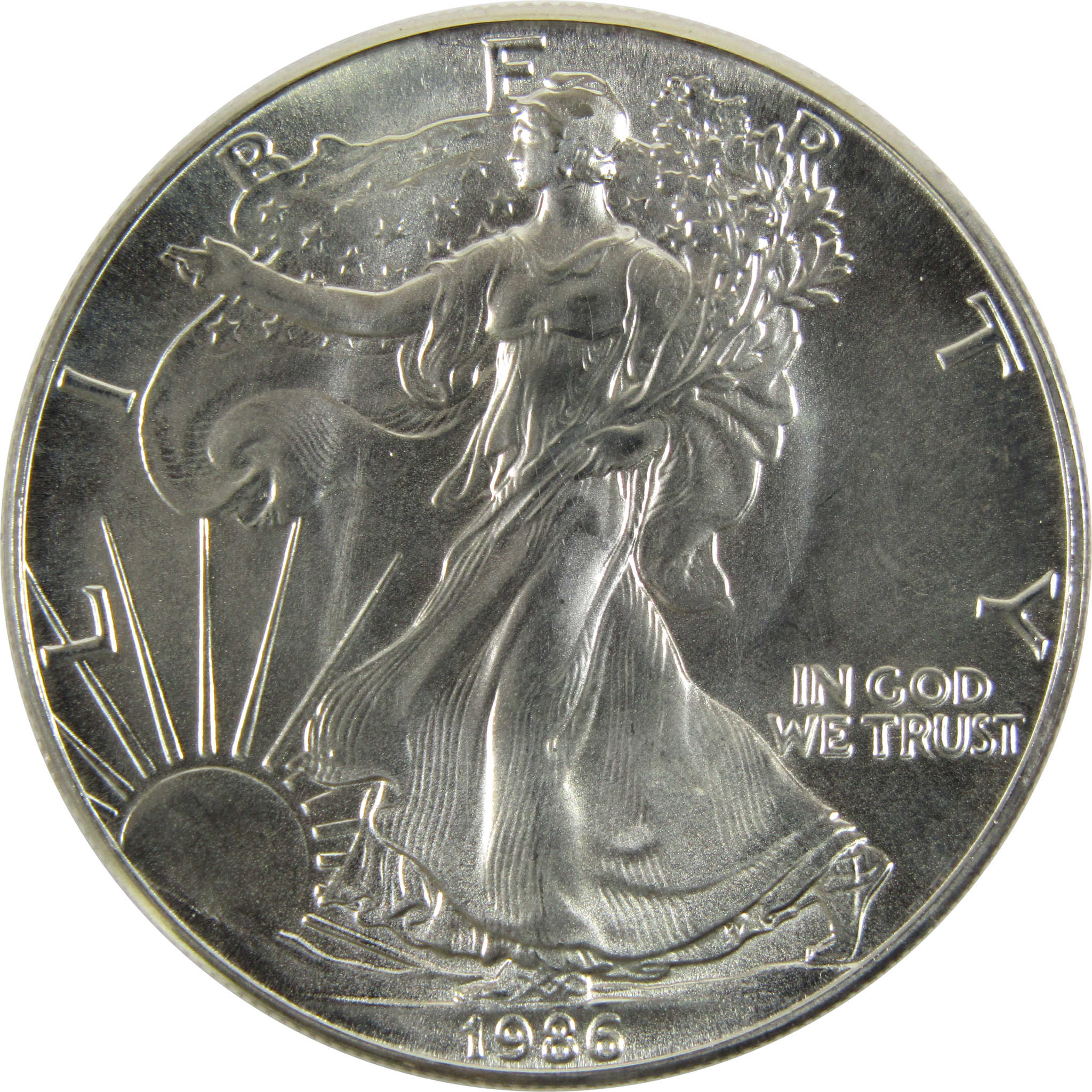 1986 American Eagle BU Uncirculated 1 oz .999 Silver Bullion $1 Coin