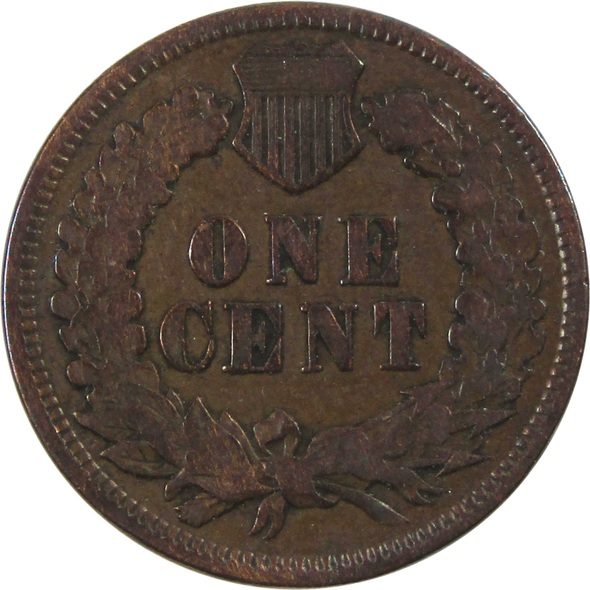 1875 Indian Head Cent F Fine Penny 1c Coin SKU:I13904