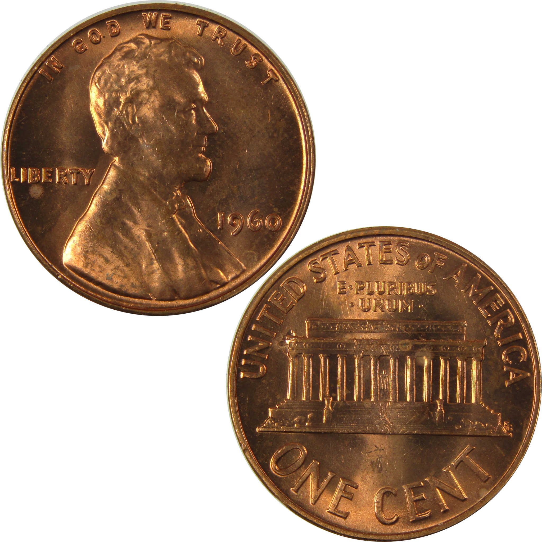 1960 Small Date Lincoln Memorial 1c Uncirculated Mint State SKU:I26565