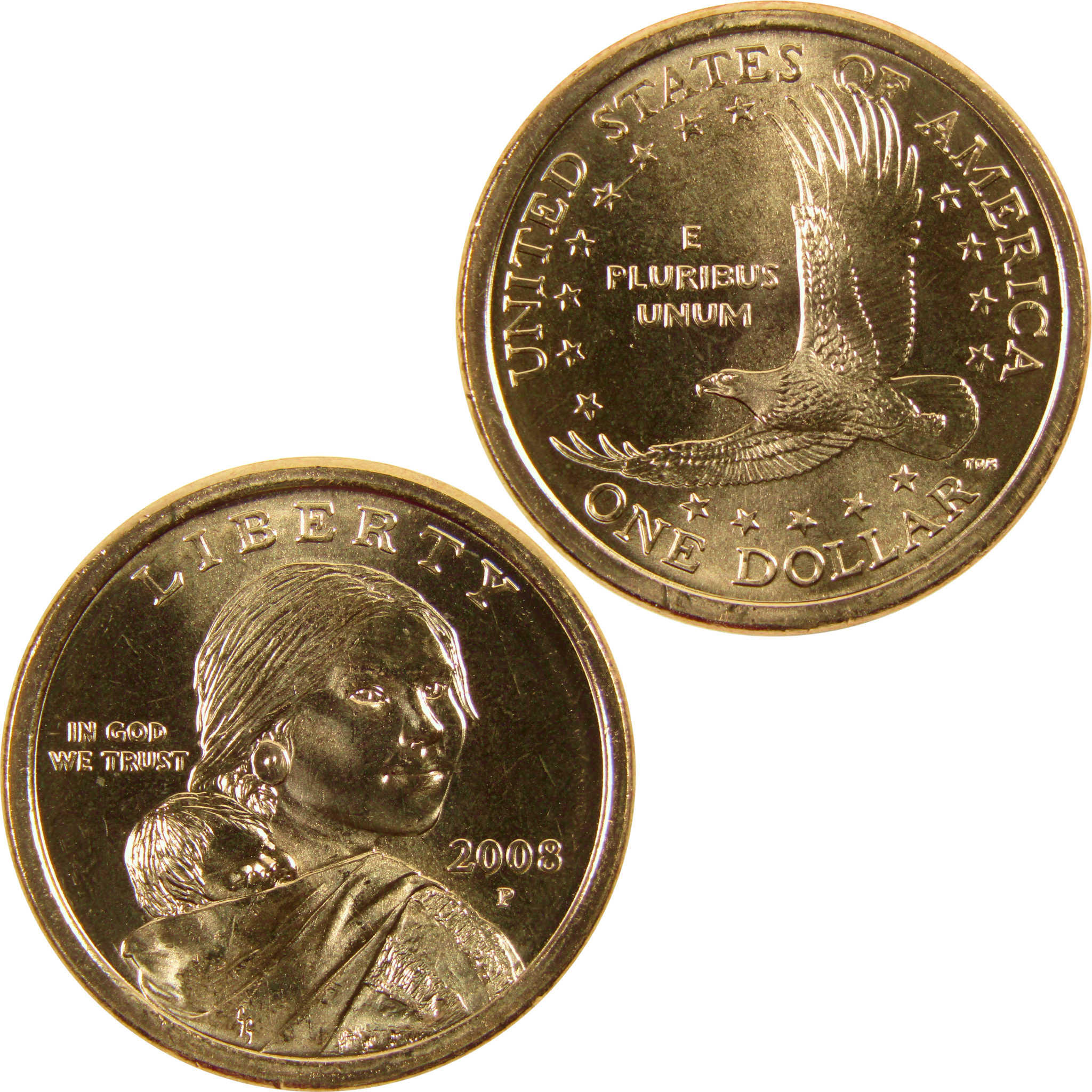 2008 P Sacagawea Native American Dollar BU Uncirculated $1 Coin