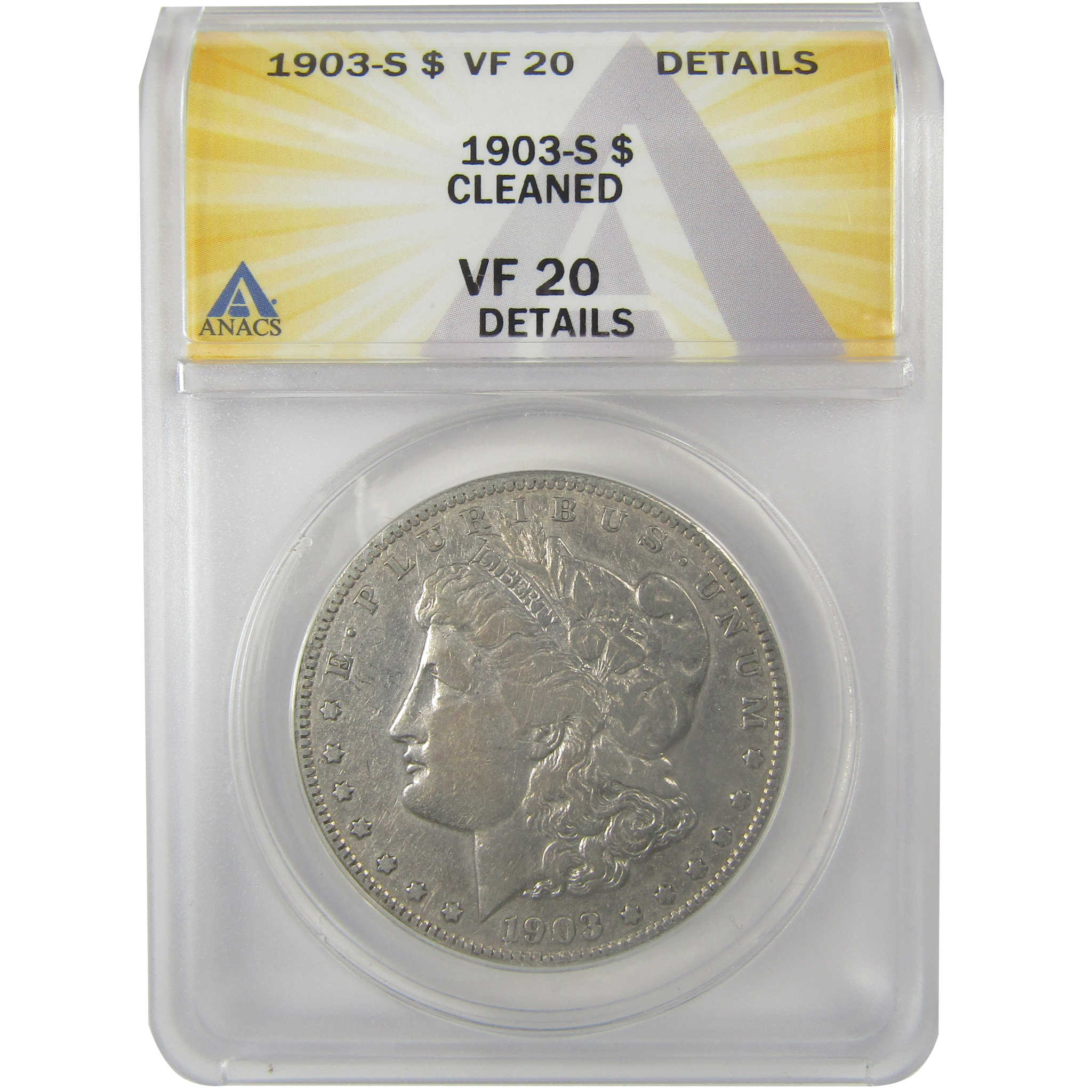 1903 S Morgan Dollar VF 20 Details ANACS Silver $1 Coin SKU:I21720 - Morgan coin - Morgan silver dollar - Morgan silver dollar for sale - Profile Coins &amp; Collectibles