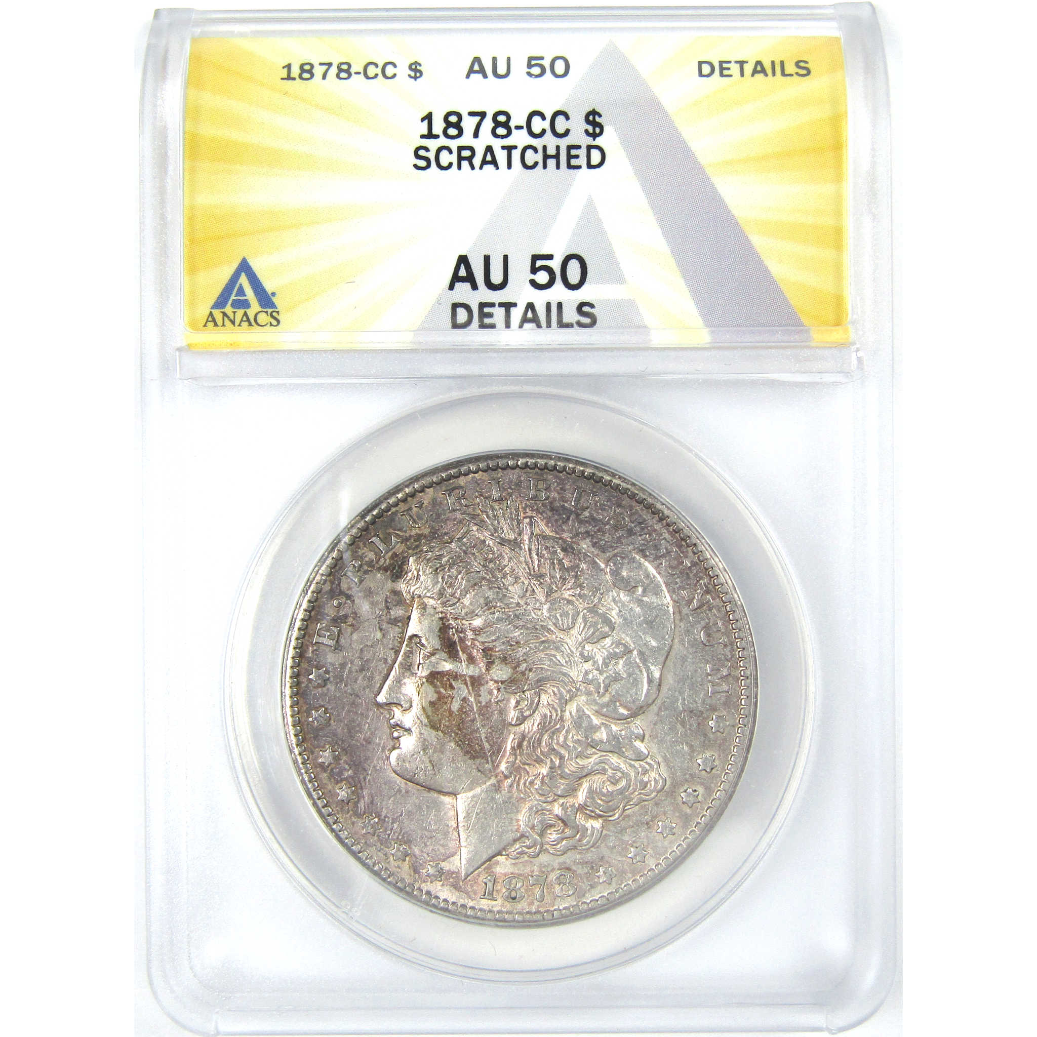 1878 CC Morgan Dollar AU 50 Details ANACS Silver $1 Coin SKU:I16186 - Morgan coin - Morgan silver dollar - Morgan silver dollar for sale - Profile Coins &amp; Collectibles