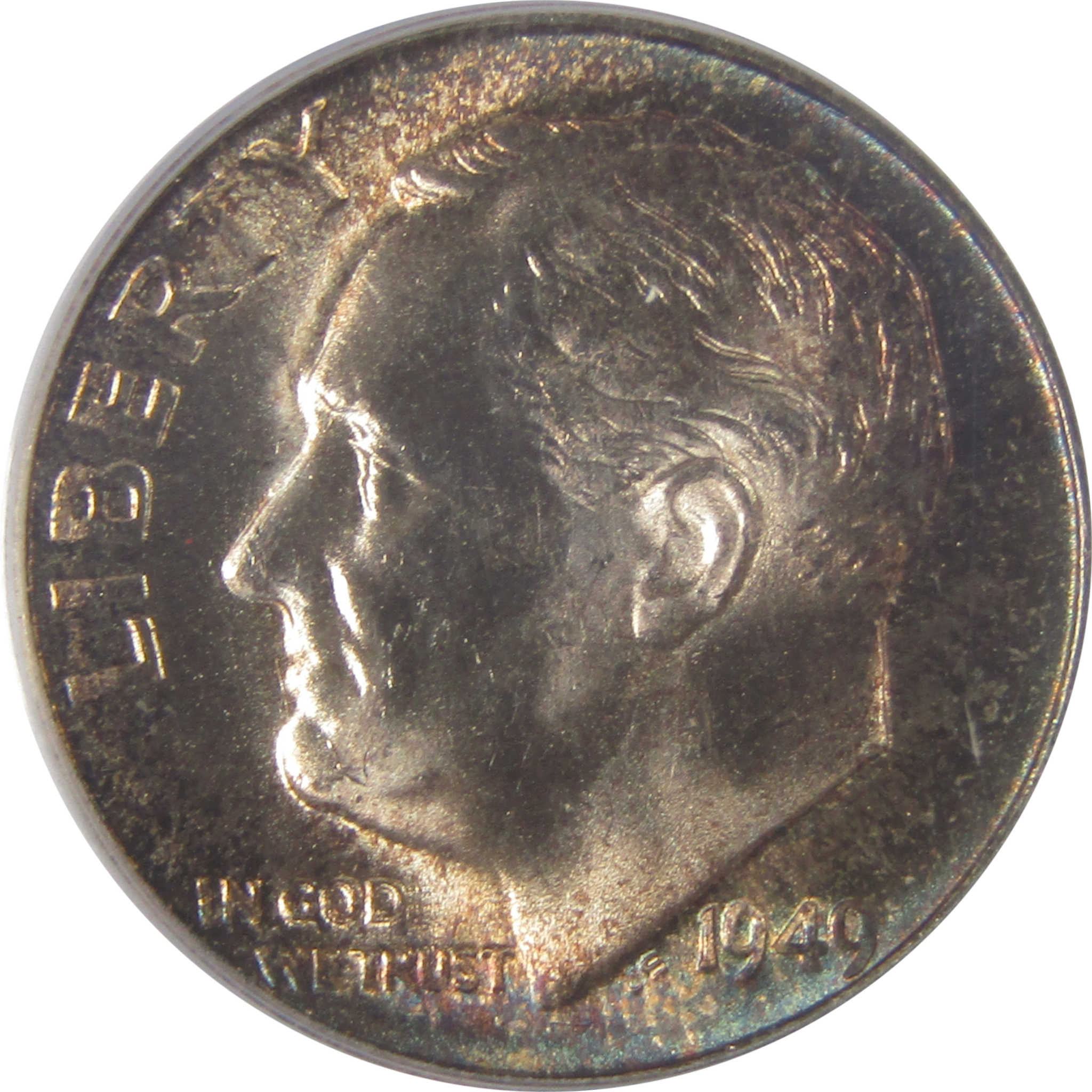 1949 S Roosevelt Dime MS 66 PCGS Silver Uncirculated Toned SKU:CPC9889