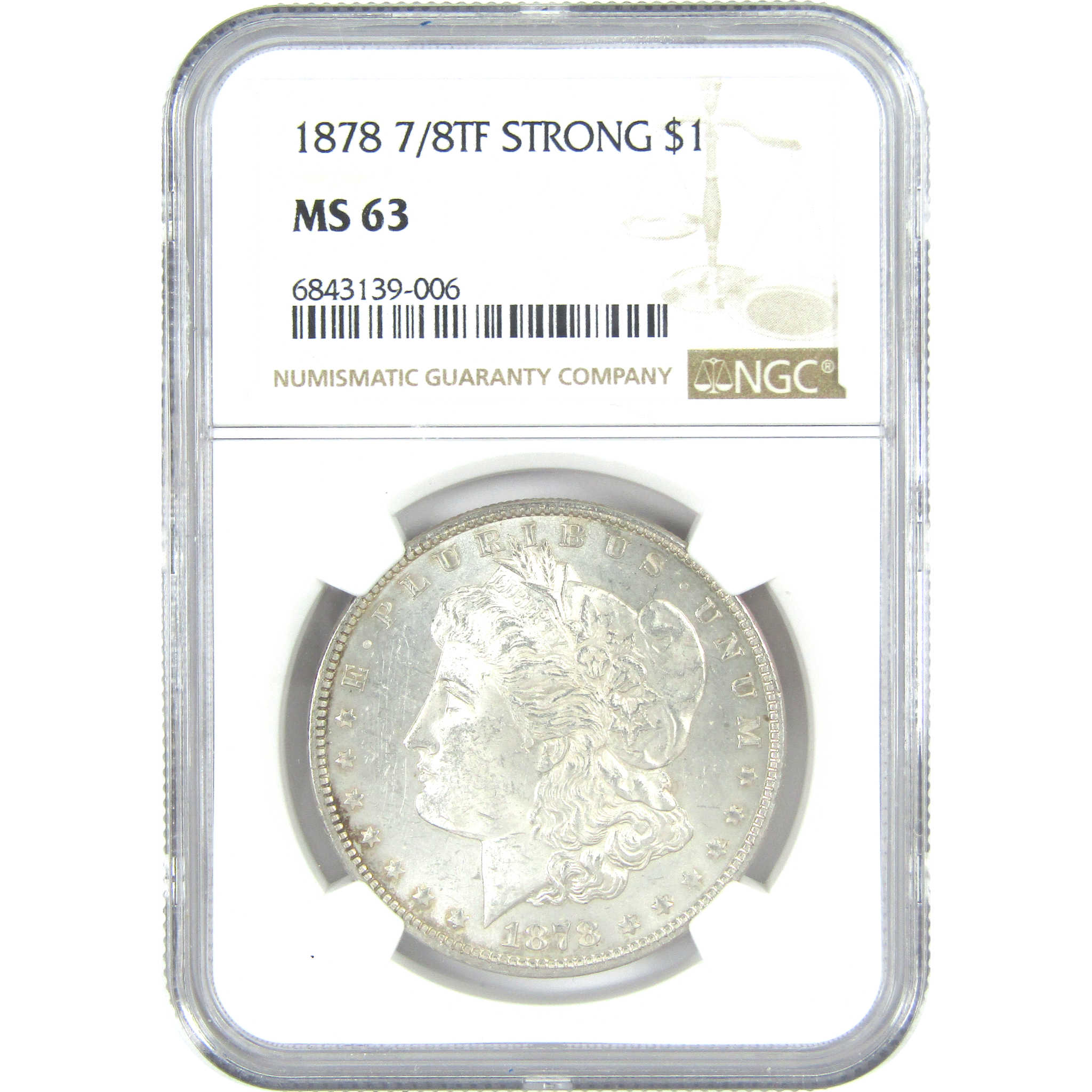 1878 7/8TF Strong Morgan Dollar MS 63 NGC Silver $1 Coin SKU:I16421 - Morgan coin - Morgan silver dollar - Morgan silver dollar for sale - Profile Coins &amp; Collectibles