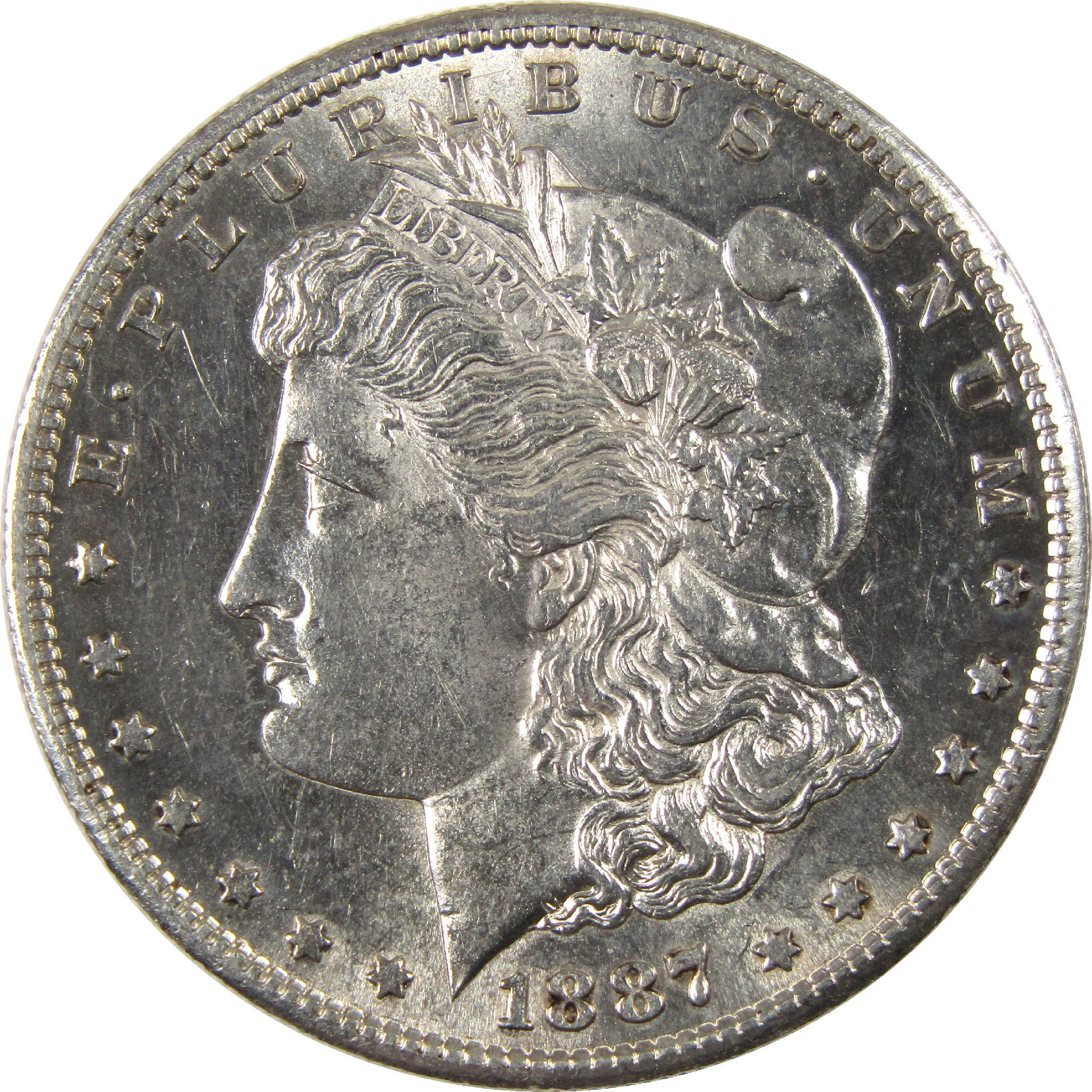 1887 S Morgan Dollar Borderline Uncirculated Silver $1 Coin SKU:I11643 - Morgan coin - Morgan silver dollar - Morgan silver dollar for sale - Profile Coins &amp; Collectibles