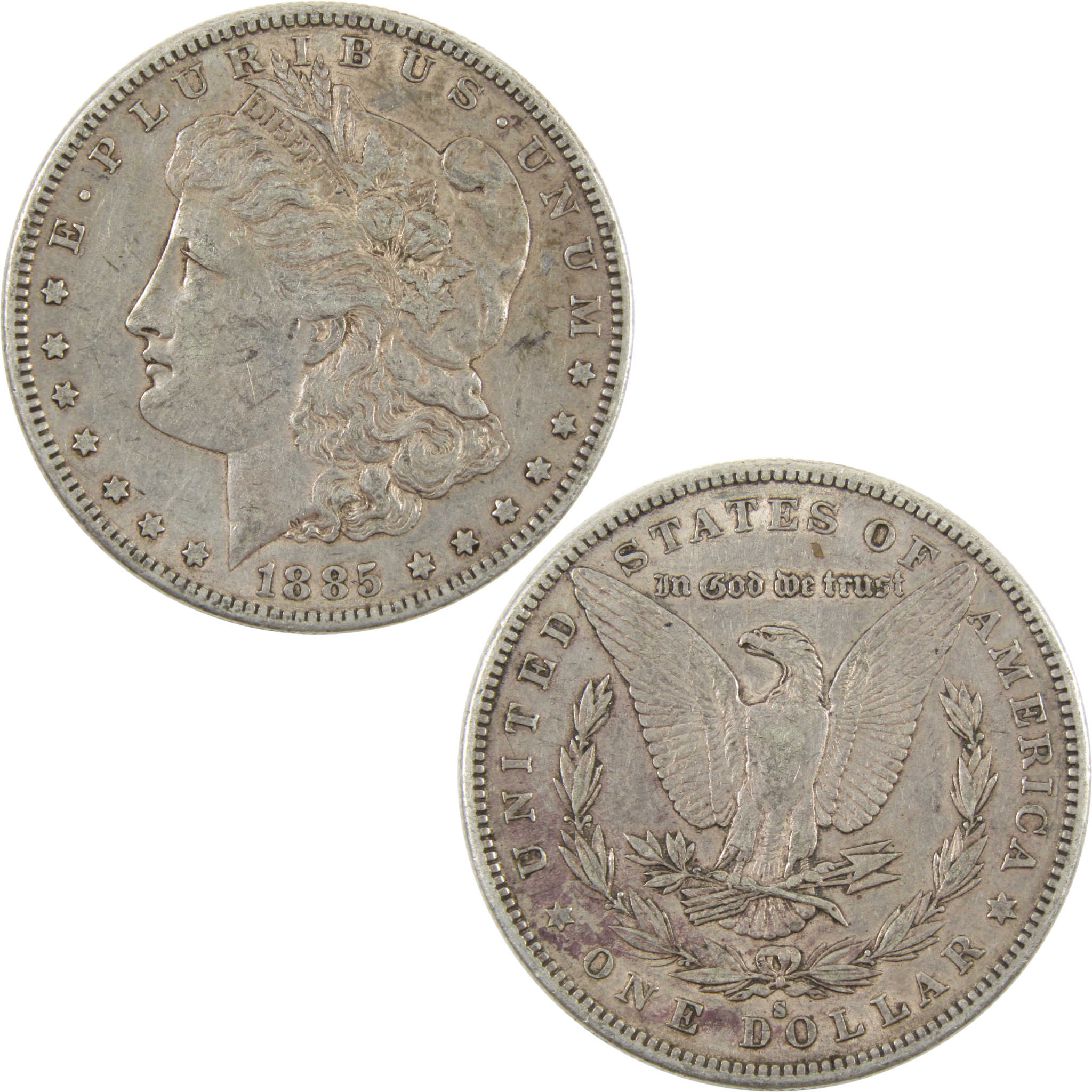 1885 S Morgan Dollar XF EF Extremely Fine 90% Silver SKU:I11209 - Morgan coin - Morgan silver dollar - Morgan silver dollar for sale - Profile Coins &amp; Collectibles