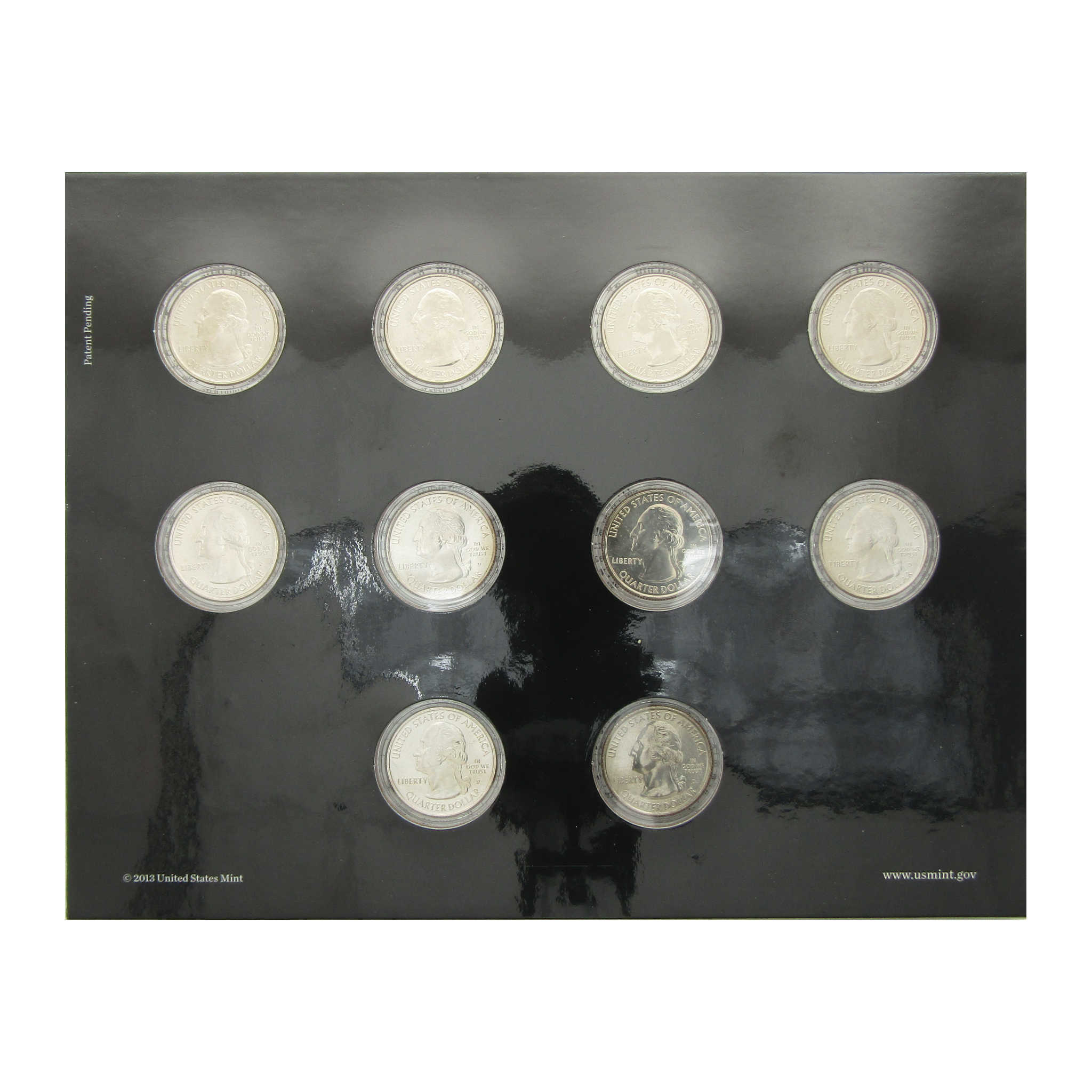 2013 America the Beautiful Quarters Uncirclated Coin Set SKU:CPC4321