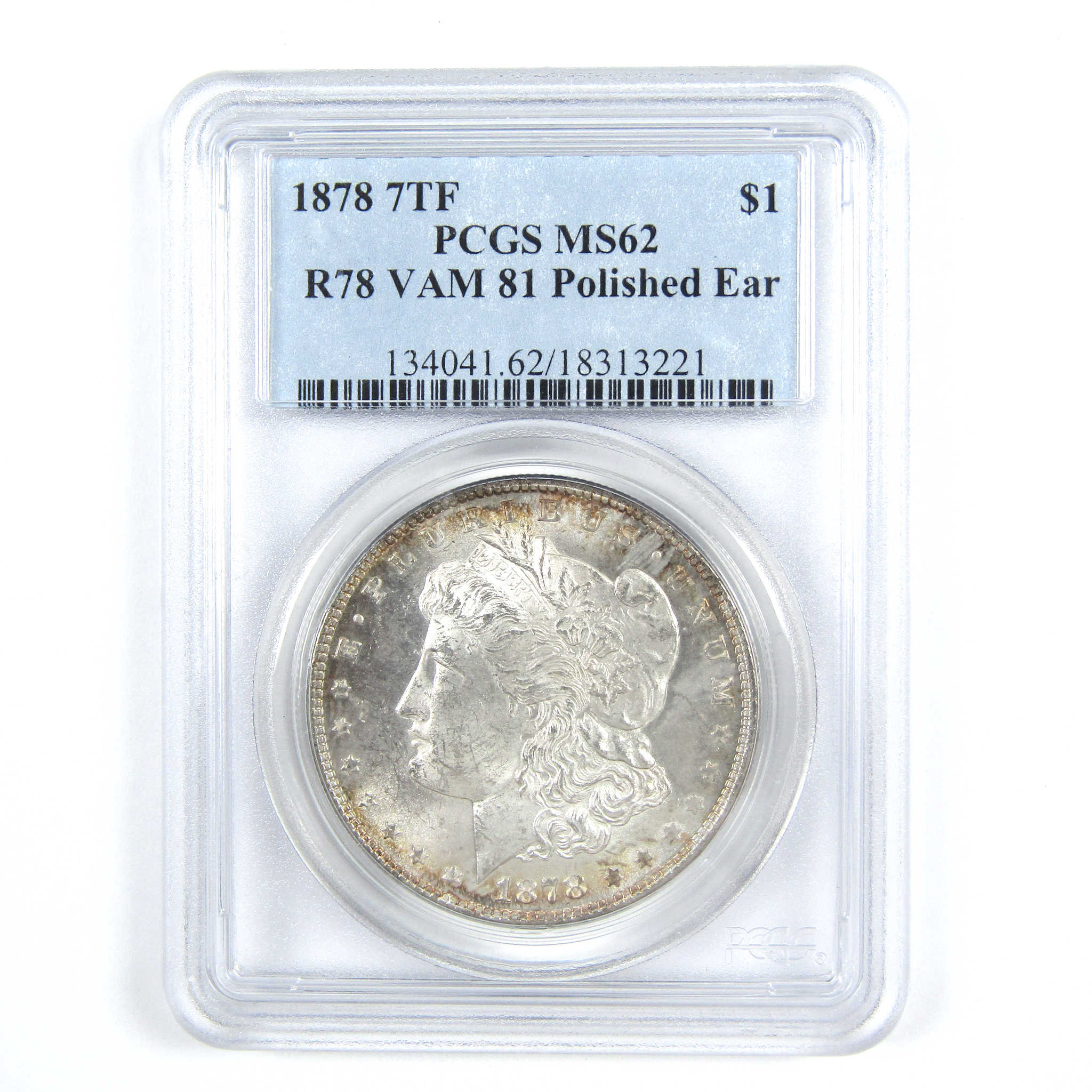 1878 7TF Rev 78 VAM-81 Morgan Dollar MS 62 PCGS Silver $1 SKU:CPC7337 - Morgan coin - Morgan silver dollar - Morgan silver dollar for sale - Profile Coins &amp; Collectibles