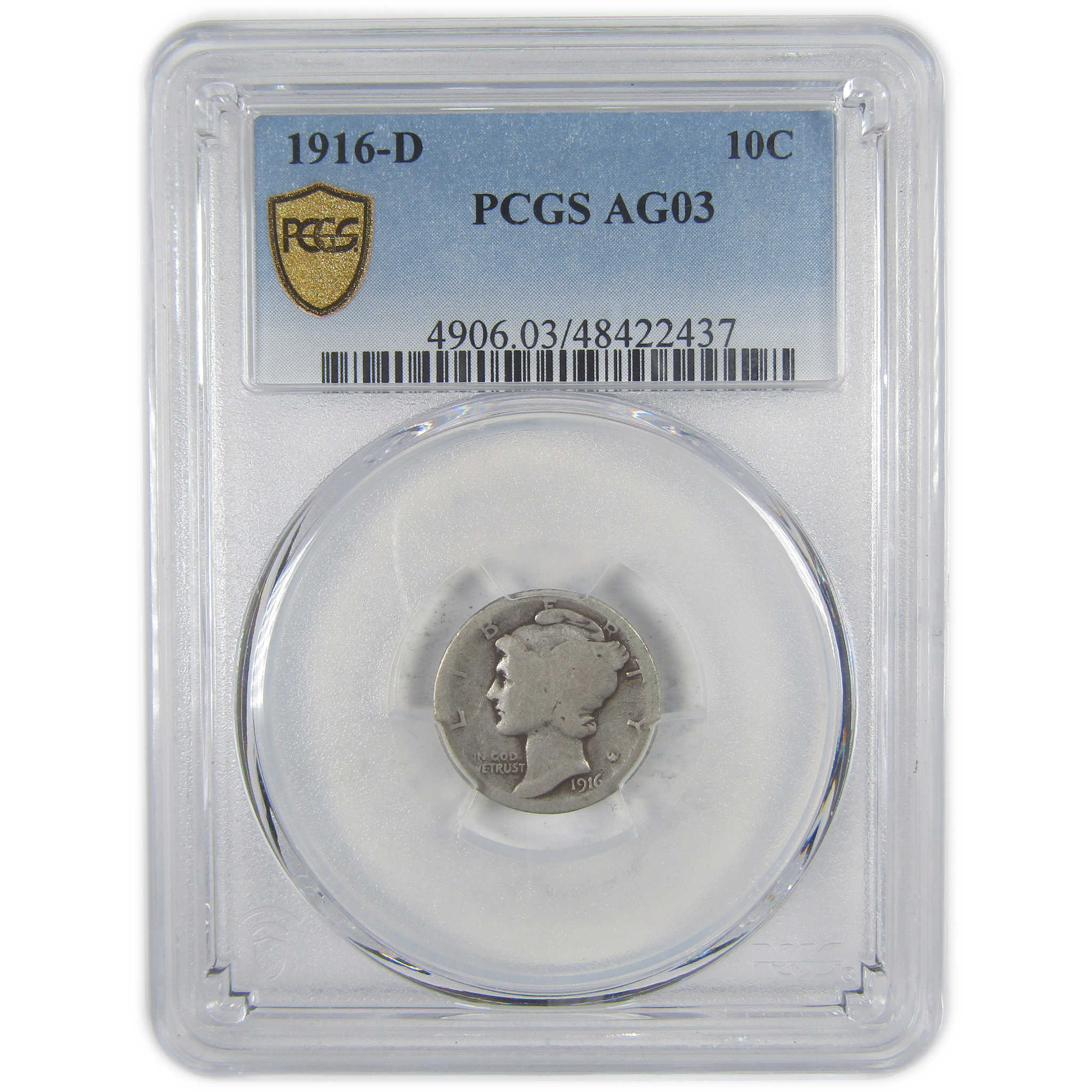 1916 D Mercury Dime AG 3 PCGS Silver 10c Coin SKU:I16753