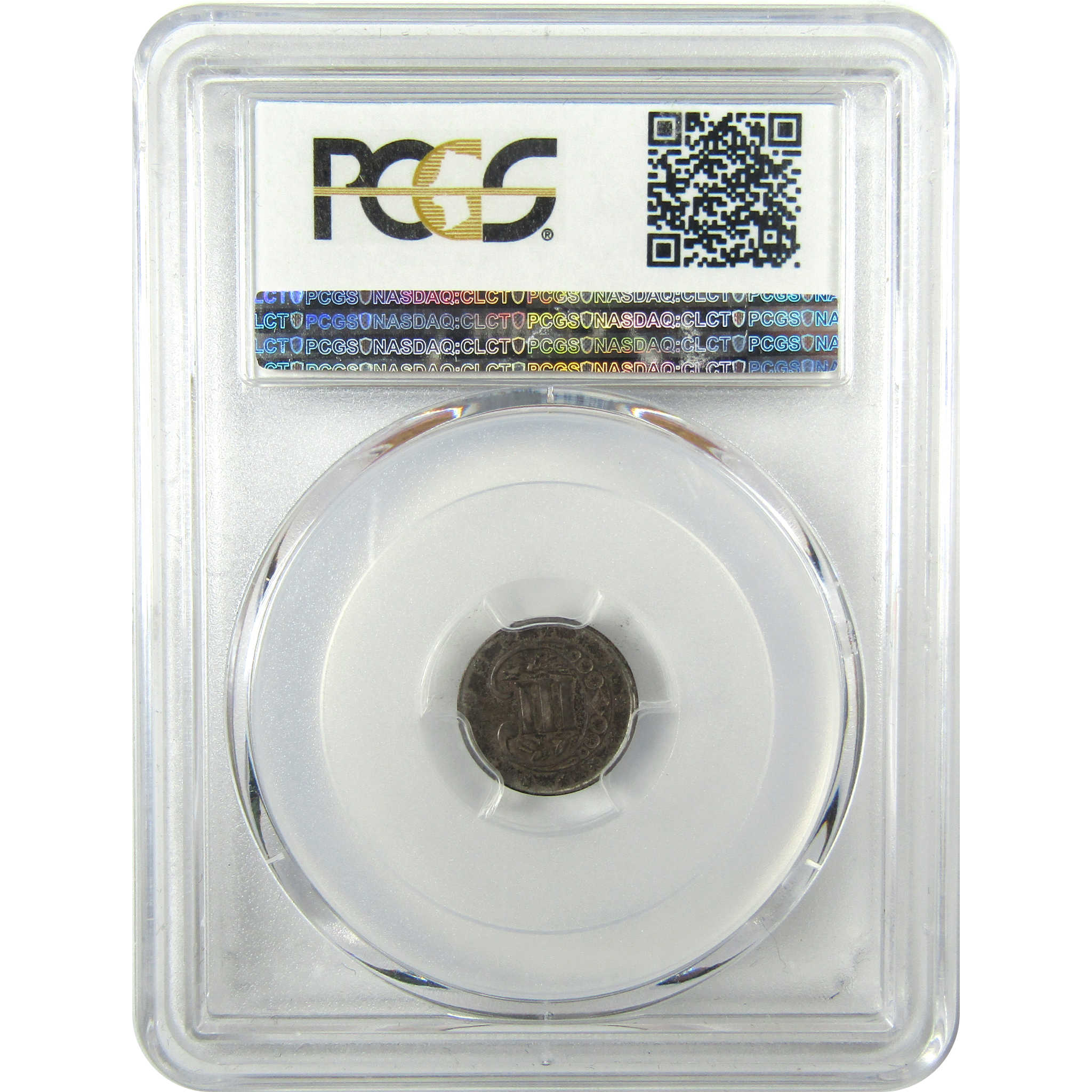 1860 Silver Three Cent Piece AU 50 PCGS Trime 3c Coin SKU:I24619