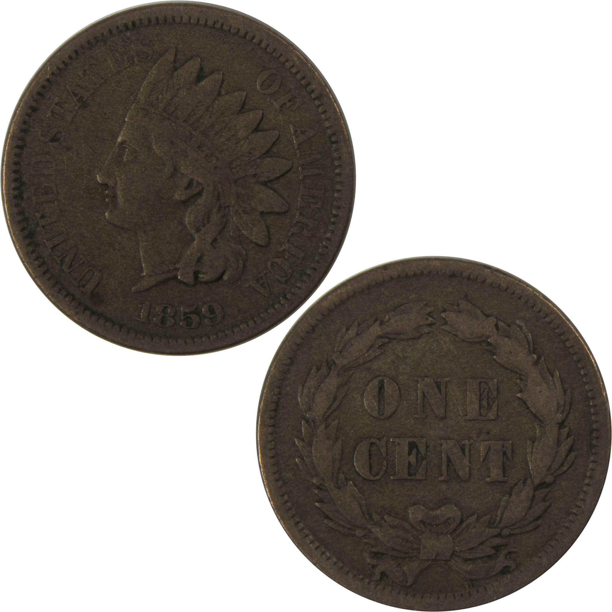 1859 Indian Head Cent VF Very Fine Details Penny 1c Coin SKU:I23427