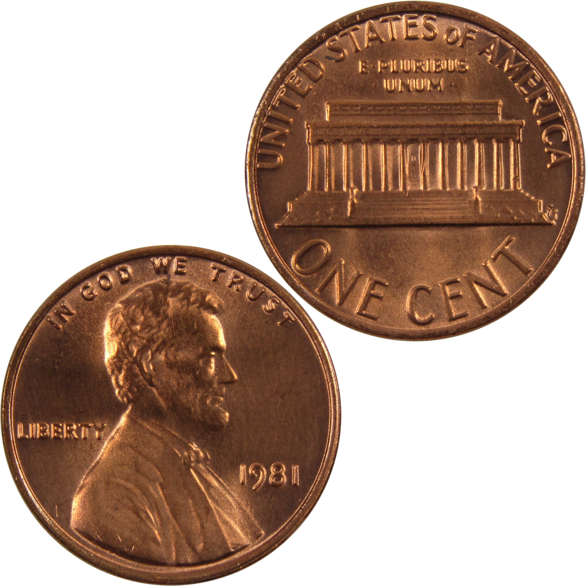 1981 Lincoln Memorial Cent BU Uncirculated Penny 1c Coin