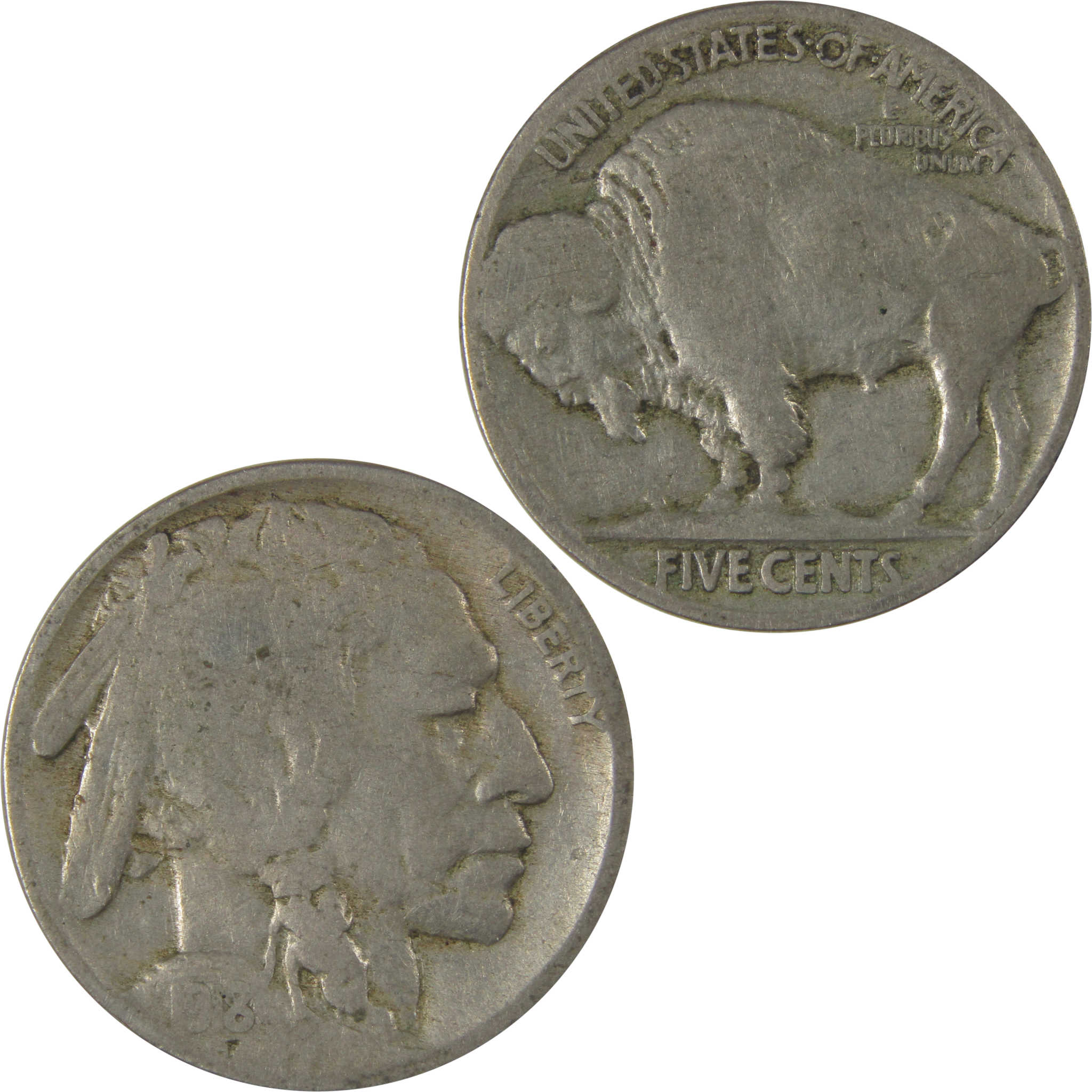 1918 Indian Head Buffalo Nickel G Good 5c Coin SKU:I22747