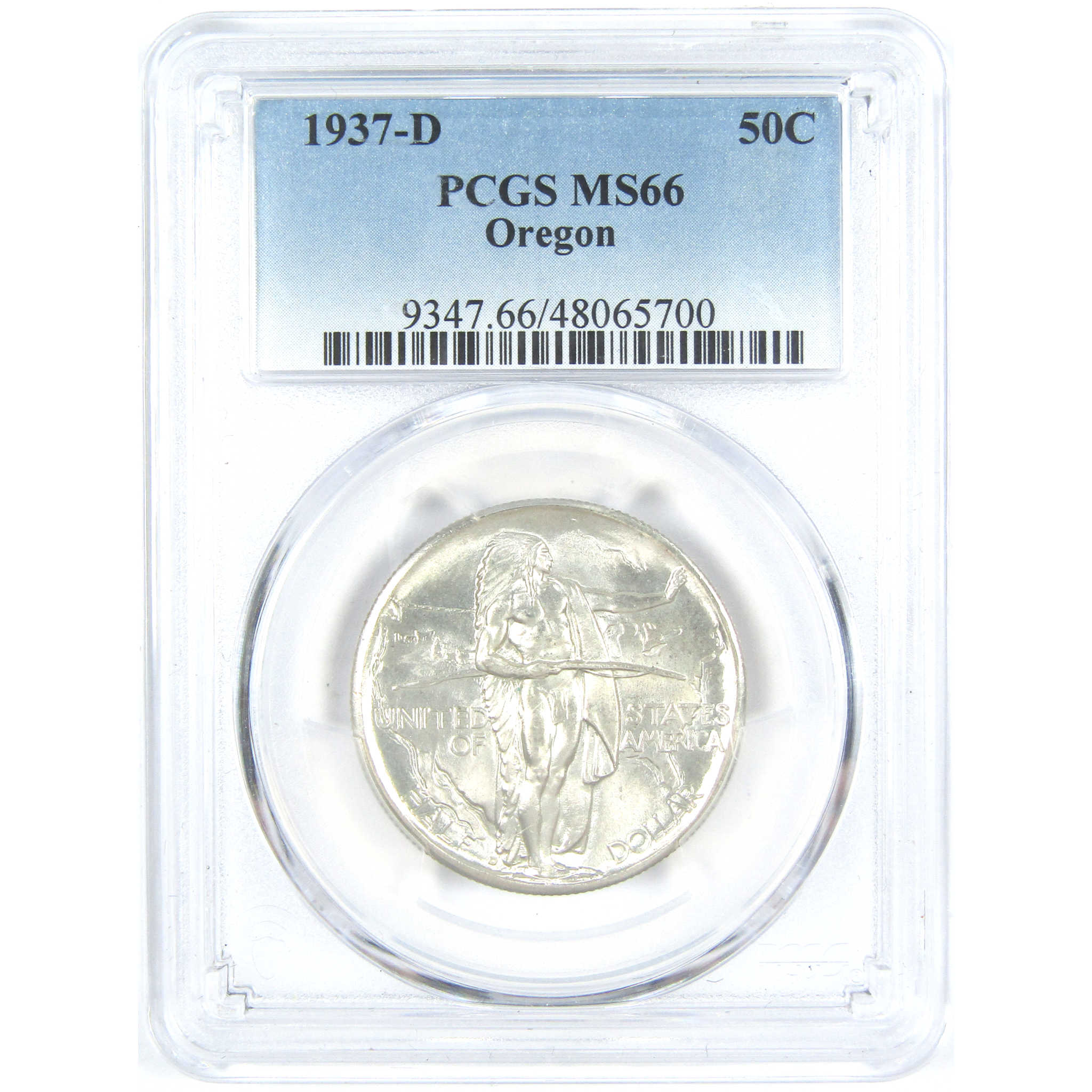 Oregon Trail Commemorative Half Dollar 1937 D MS 66 PCGS SKU:I15295