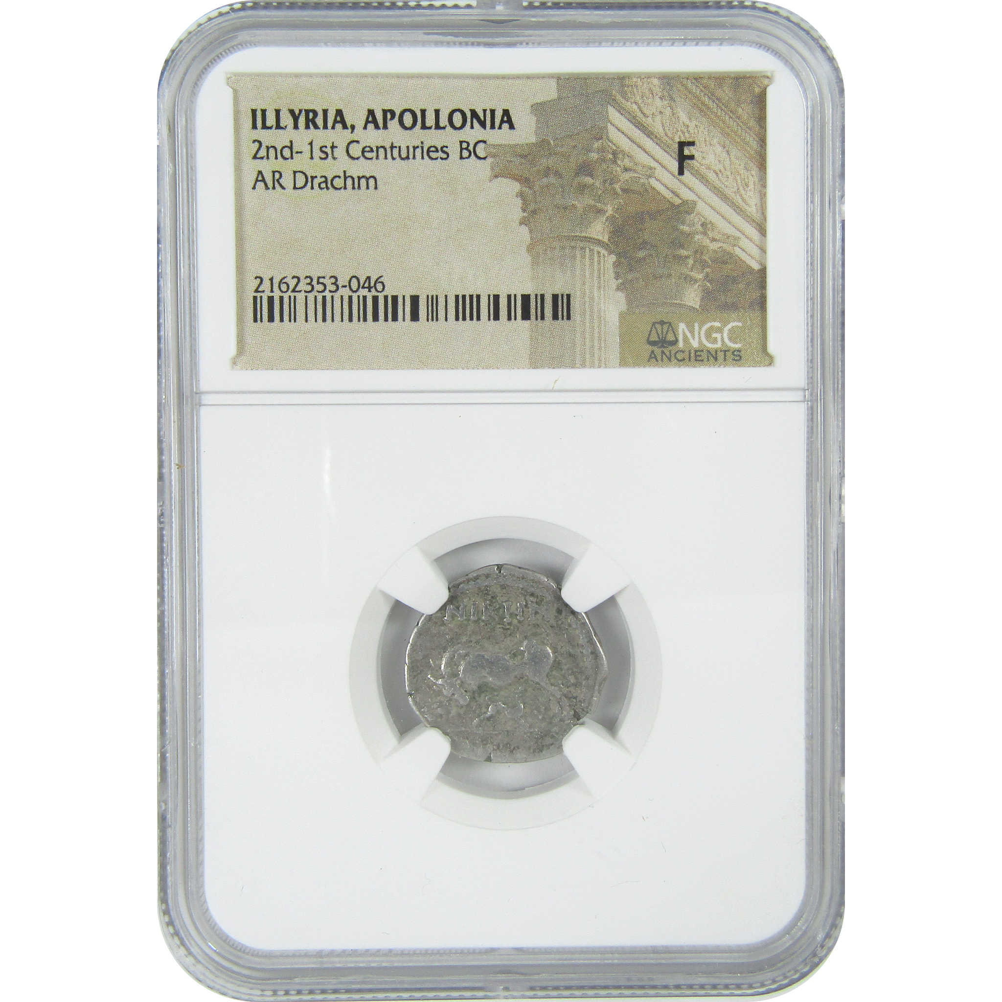 Illyria Apollonia Drachm F Fine NGC Silver Drachm Ancient SKU:OPC199