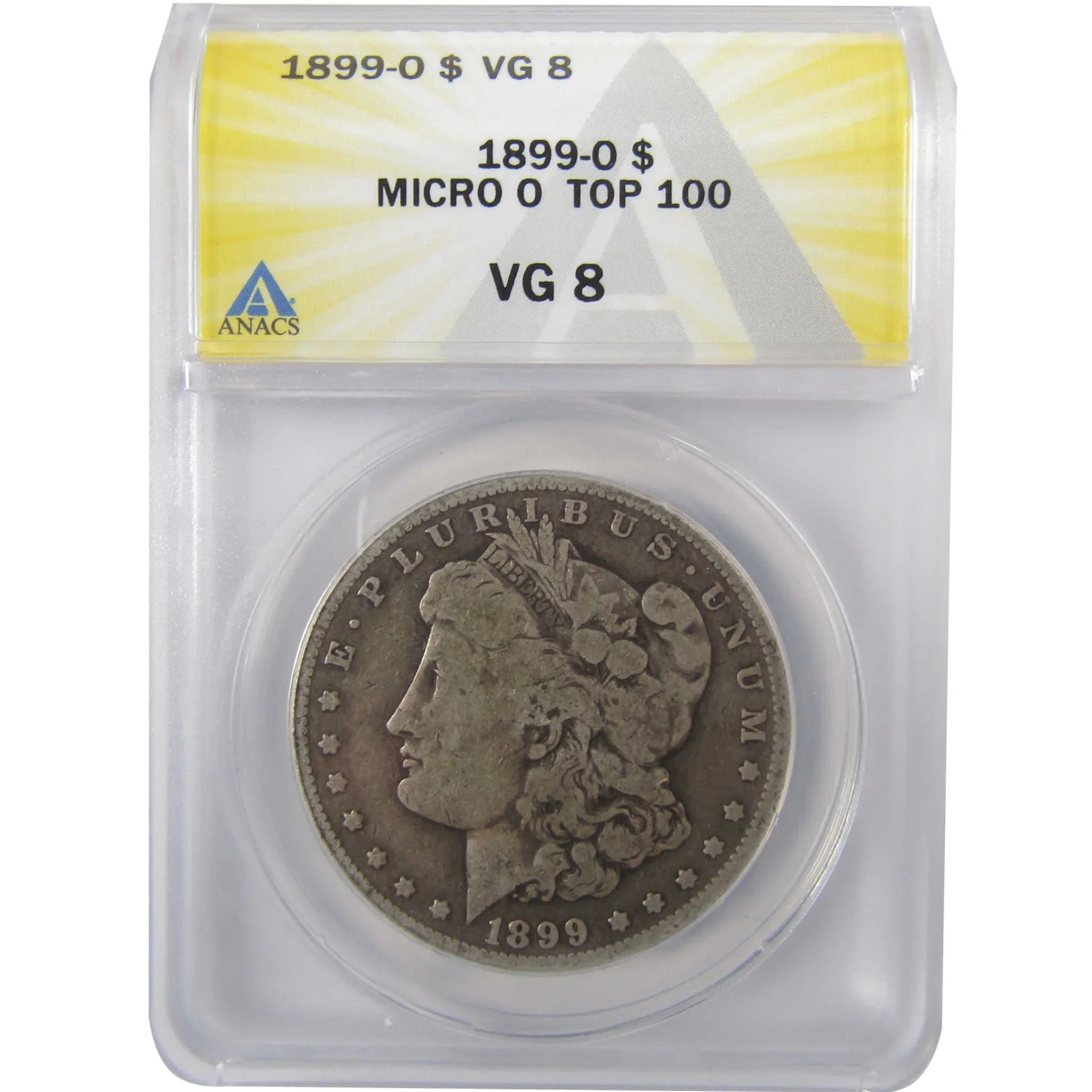 1899 O Micro O Top 100 Morgan Silver Dollar VG 8 ANACS SKU:I25657 - Morgan coin - Morgan silver dollar - Morgan silver dollar for sale - Profile Coins &amp; Collectibles