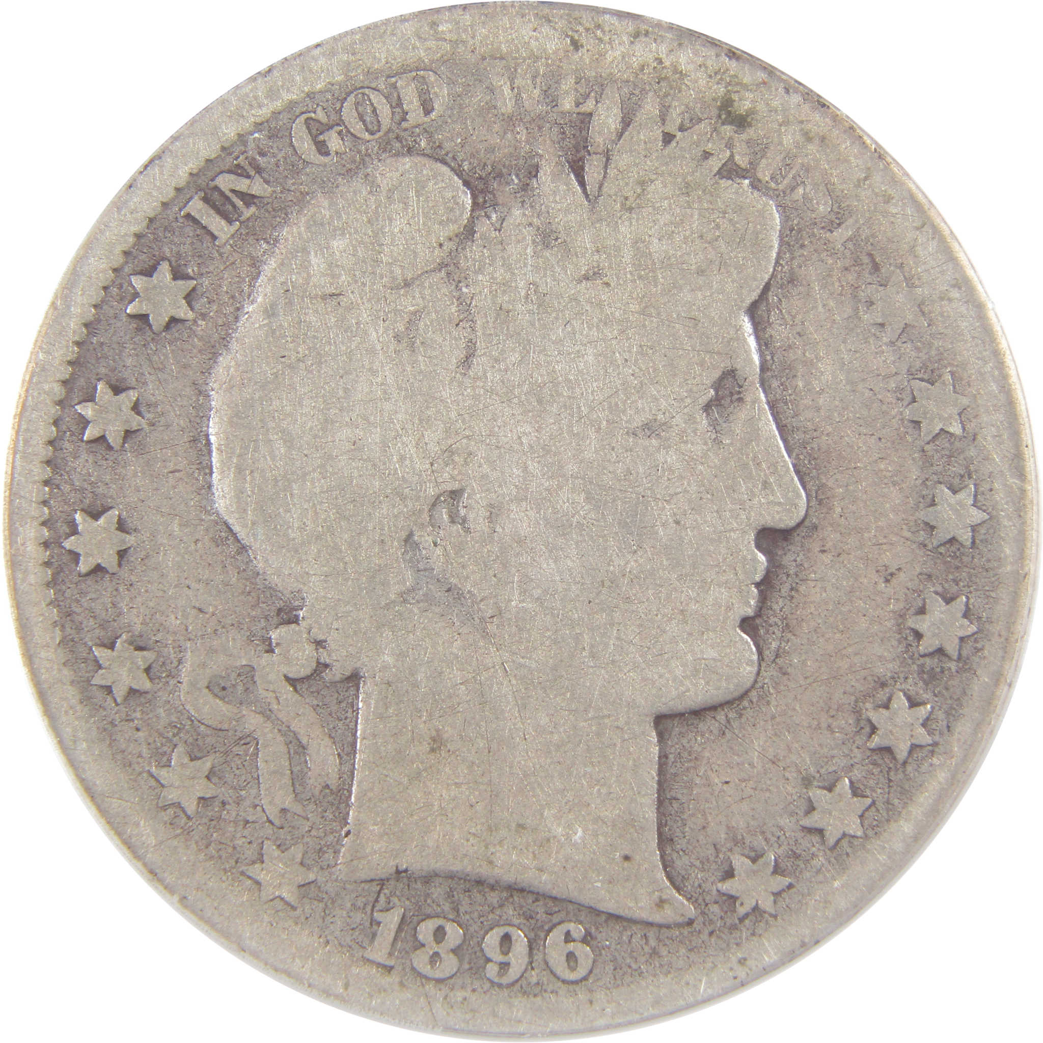 1896 S Barber Half Dollar G 4 ANACS Silver 50c Coin SKU:I17458